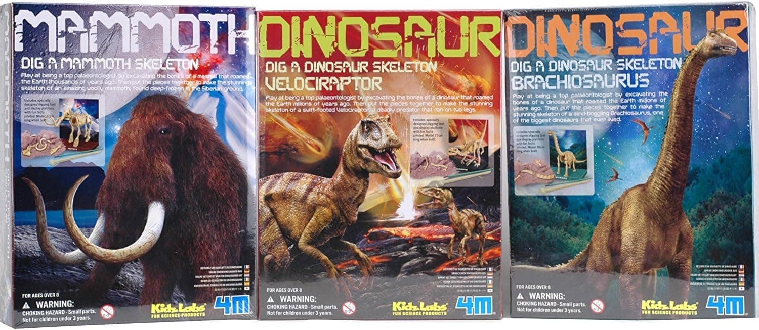 Toysmith Dig A Dino Excavation Kit Series III 3-Pack Dinosaurs