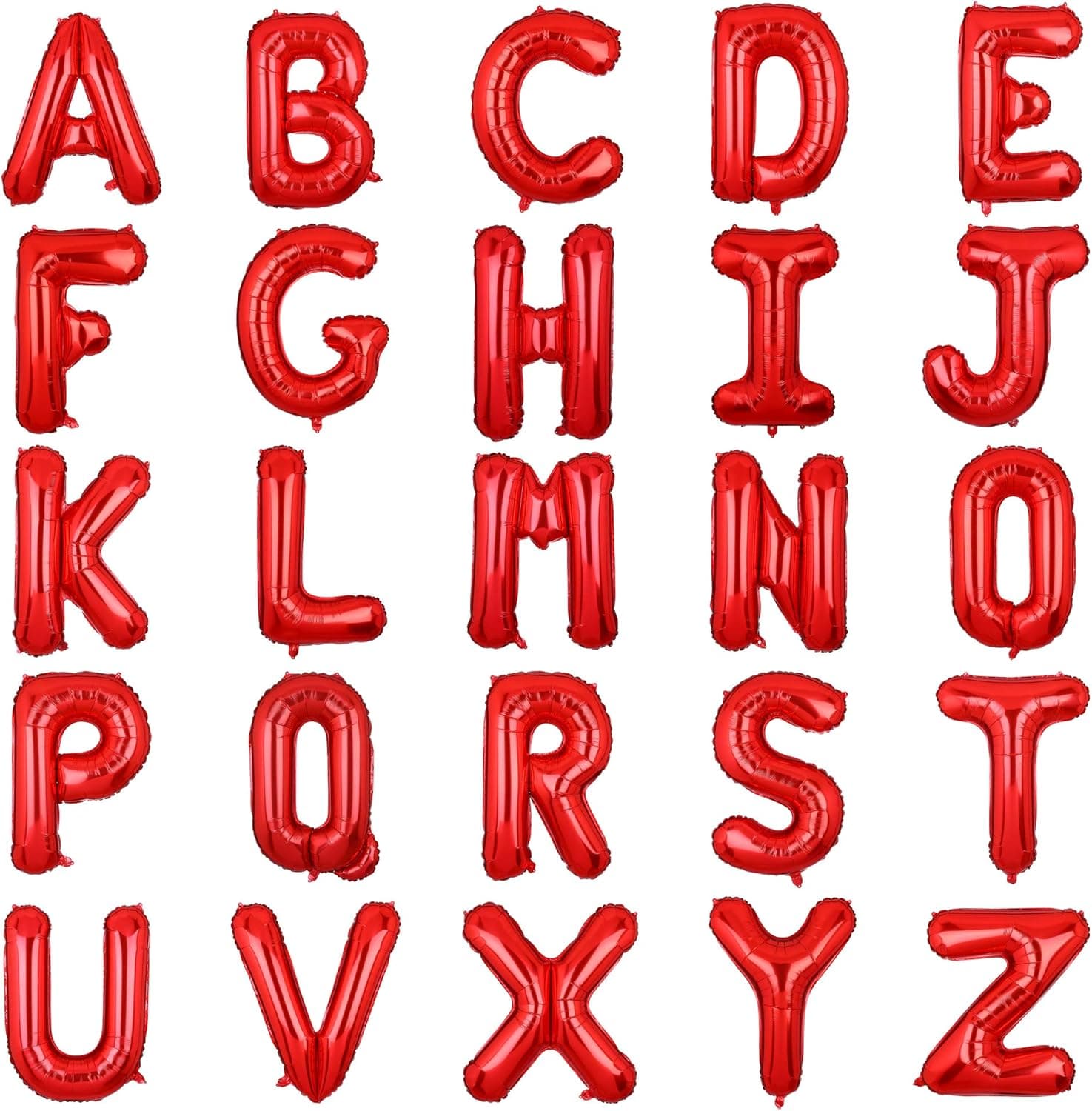 40 Inch Big Red Letter Balloons Foil Mylar Wedding Bachelorette Wedding Birthday Bridal Shower Anniversary Celebration Graduation Party Decoration Alphabet C A-Z