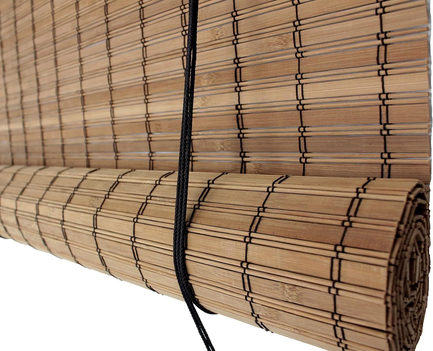 Seta Direct, Brown Bamboo Slat Roll Up Blind - 72-Inch Wide by 72-Inch Long