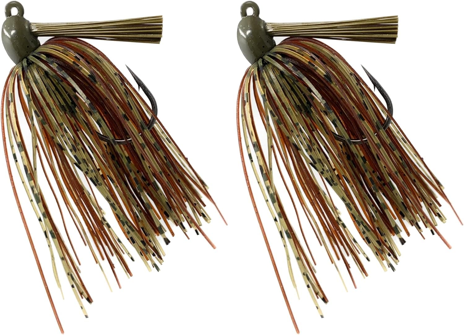 Reaction Tackle Tungsten Swim Jig for Bass Fishing - Weedless Design with 97% Pure Tungsten Jig Head and Silicone Skirt - Also for Pike, Walleye and Muskie and More (2-Pack)