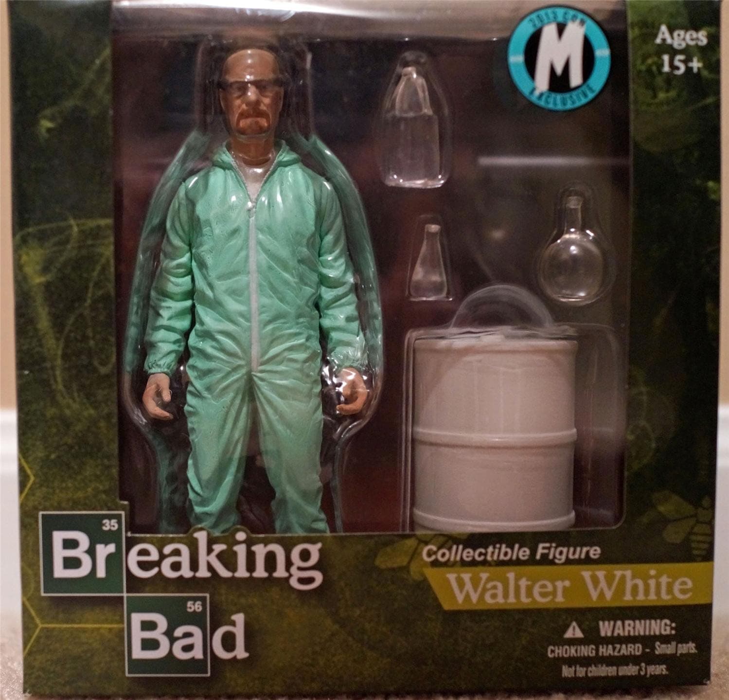 2013 NYCC Exclusive Breaking Bad Walter White Green Hazmat Suit Deluxe Figure