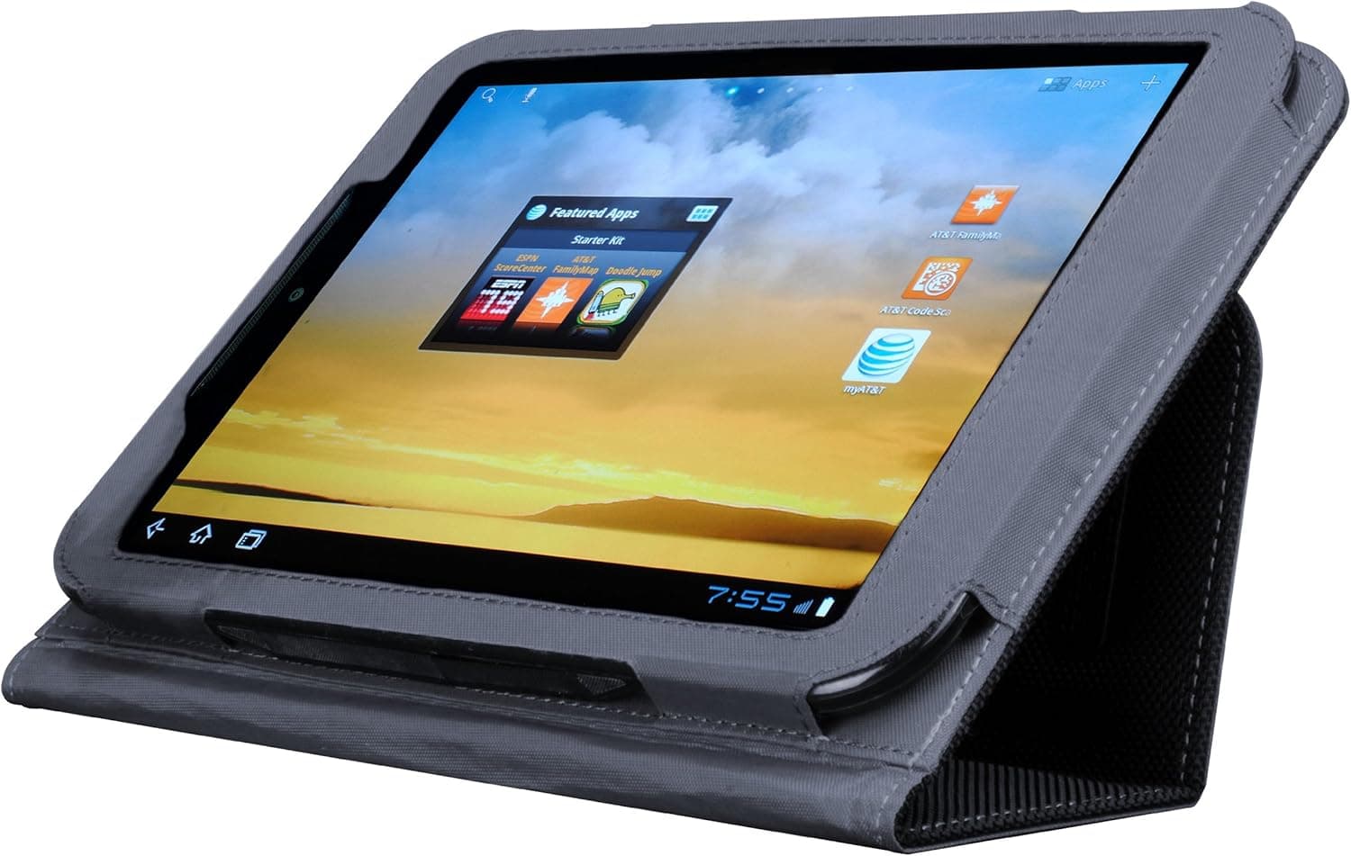 Body GloveNylon Water Resistant Folio with Stand for Pantech Element 4G LTE-Black