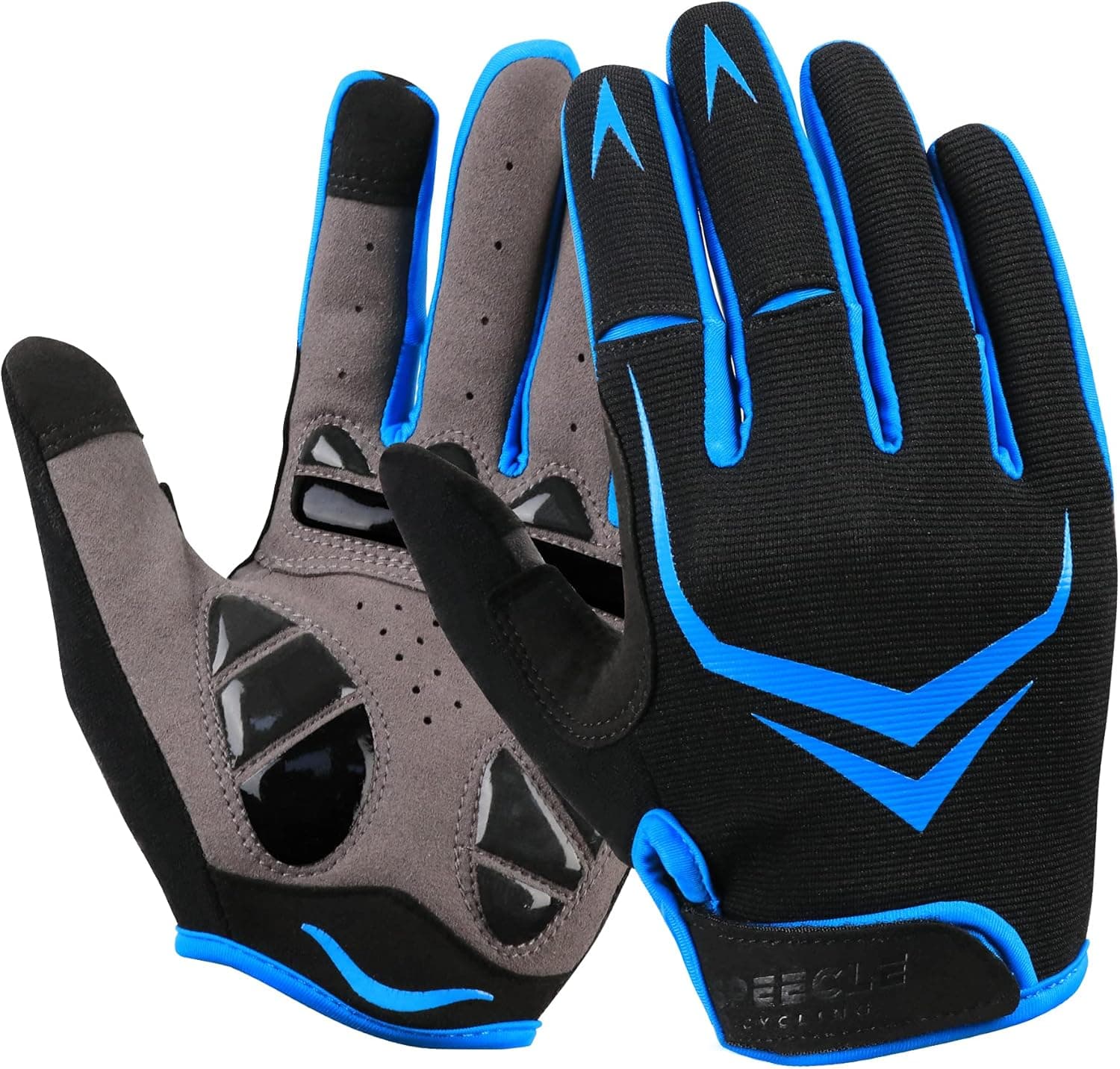 Speecle Reinforced Sports Cycling Bike Gloves, Cycling Gloves, Full Finger Sport Gloves, 4mm Gel Padded, Touchscreen Bike Gloves for Men/Women, Breathable Bicycle Gloves for Riding