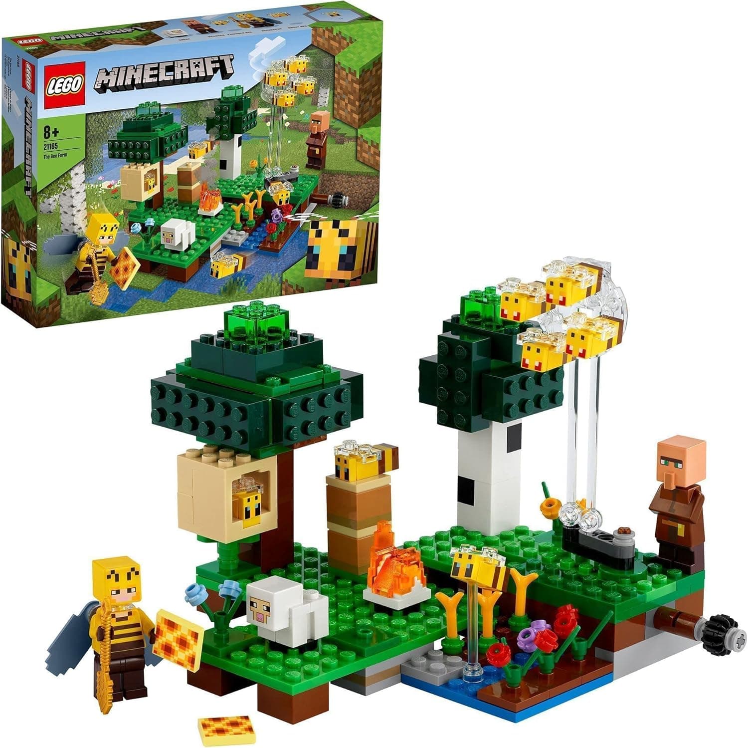 LEGO 21165 Minecraft The Bee Farm Village Building Set with Beekeeper and Sheep Figure, Toys 8+ Boys and Girls