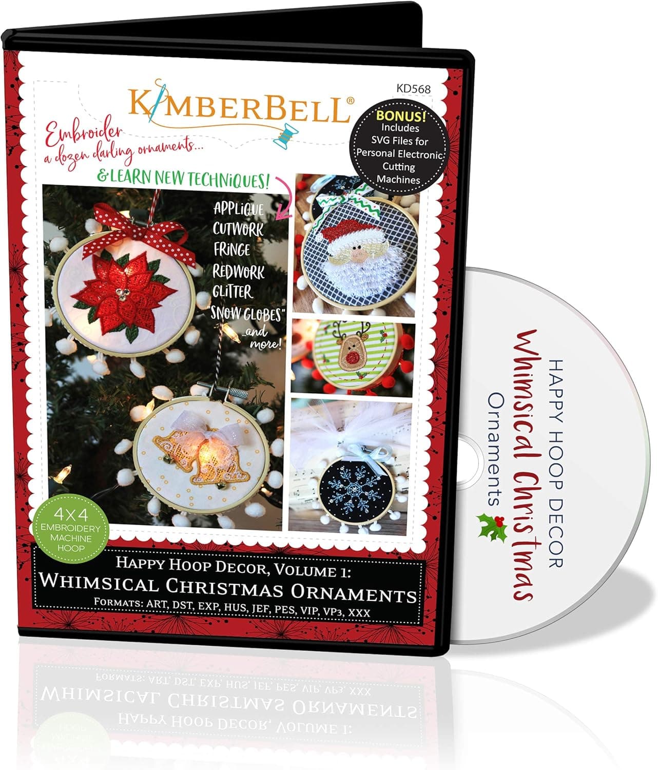 Kimberbell Machine Embroidery CD: Happy Hoop Decor, Volume 1: Whimsical Christmas Ornaments