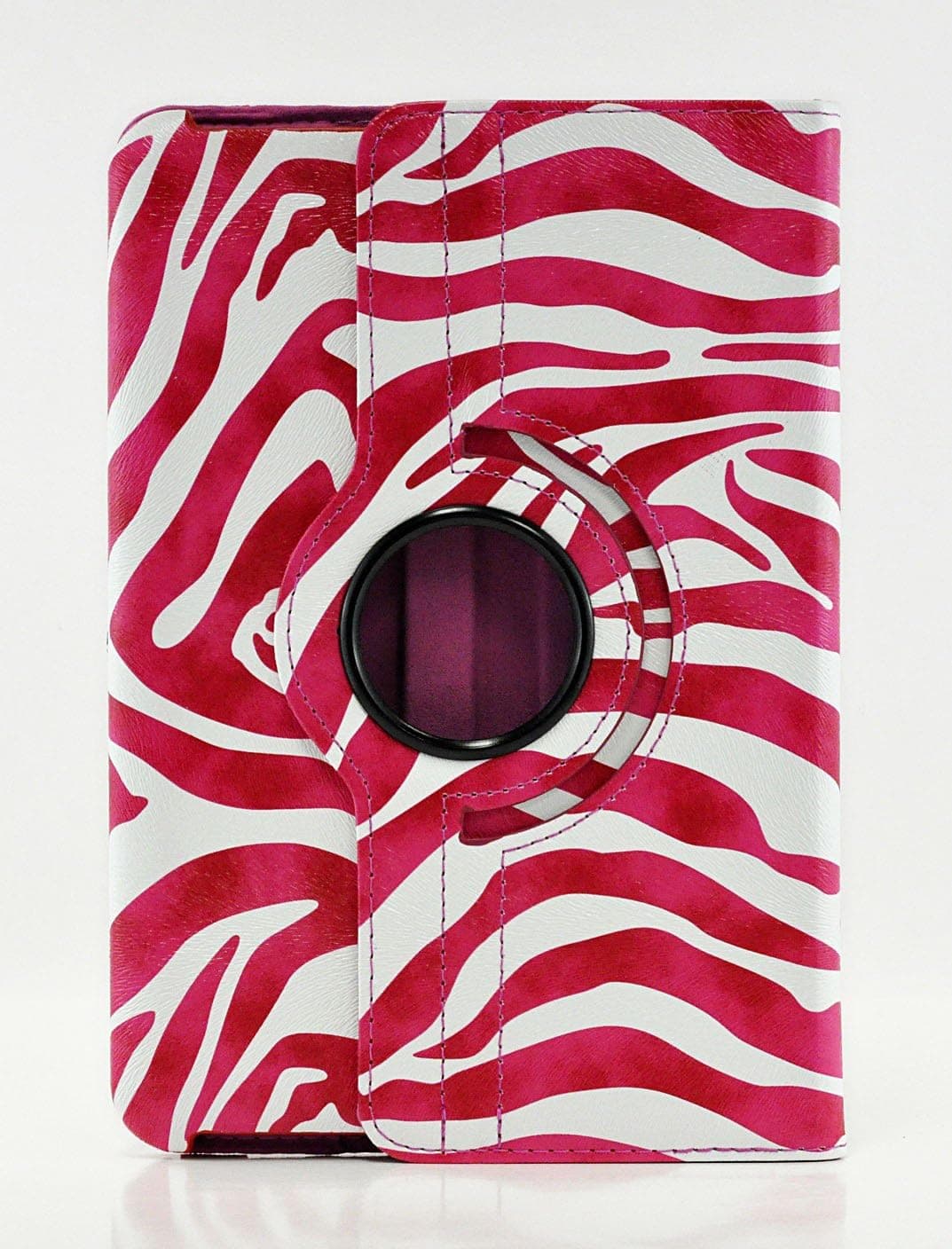 LiViTech(TM) Zebra Design 360 Degree Rotating PU Leather Case Cover for Kindle Fire HD 8.9 Tablet (Hot Pink)