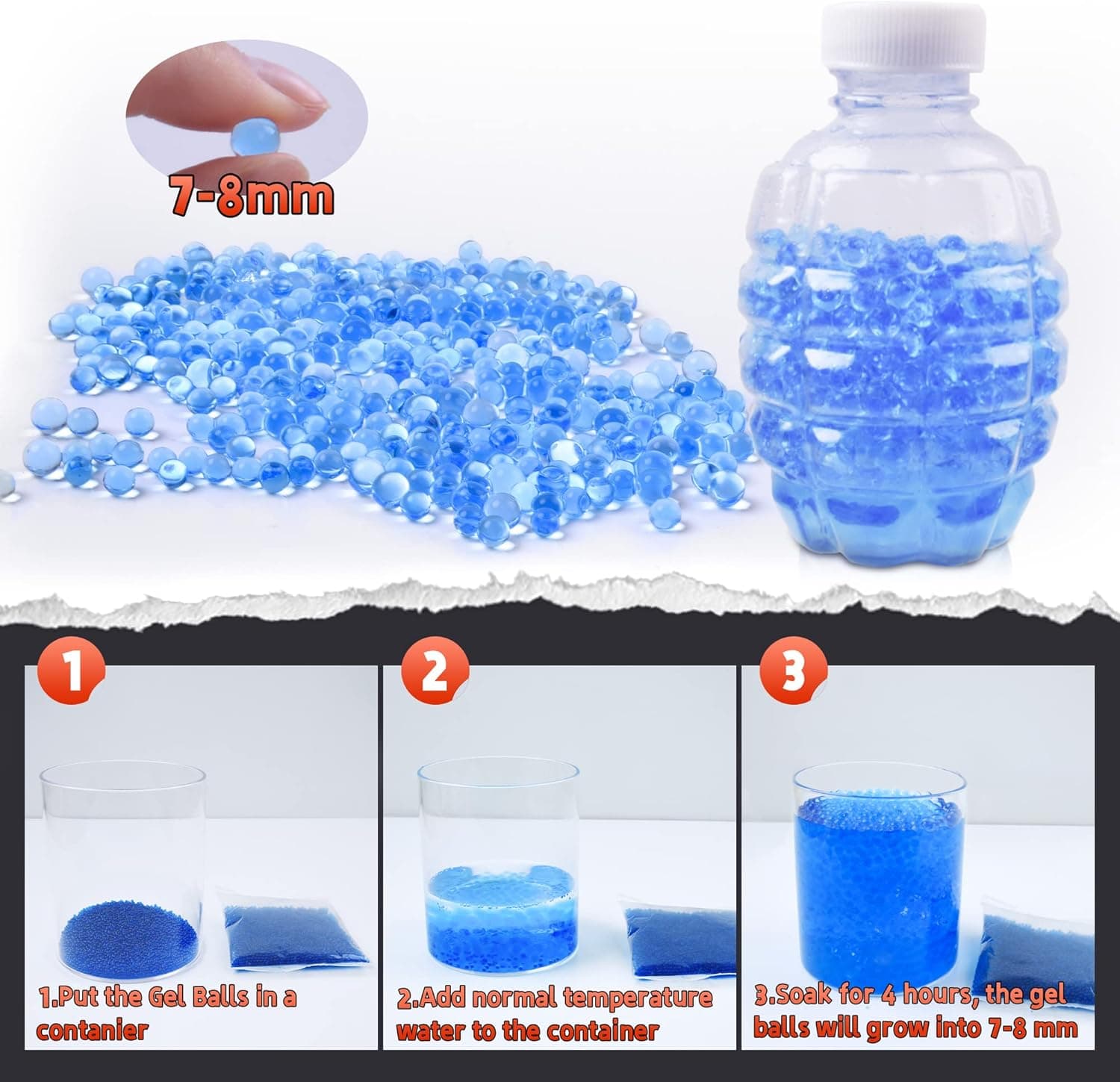 Electric Gel Ball Blaster, Automatic M4-A1 Splatter Ball Blaster with Goggles and 40000 Water Balls, Gel Ball Blaster for Outdoor Game for Teens, Boys and Girls Ages 12+