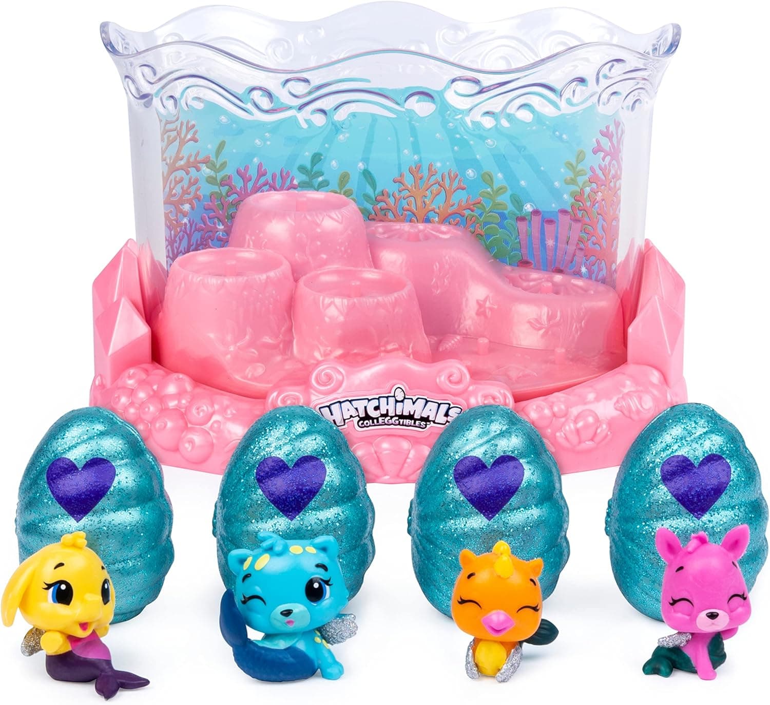 Hatchimals CollEGGtibles, Mermal Magic Underwater Aquarium with 8 Exclusive Characters (Amazon Exclusive Set), Girl Toys, Girls Gifts for Ages 5 and up