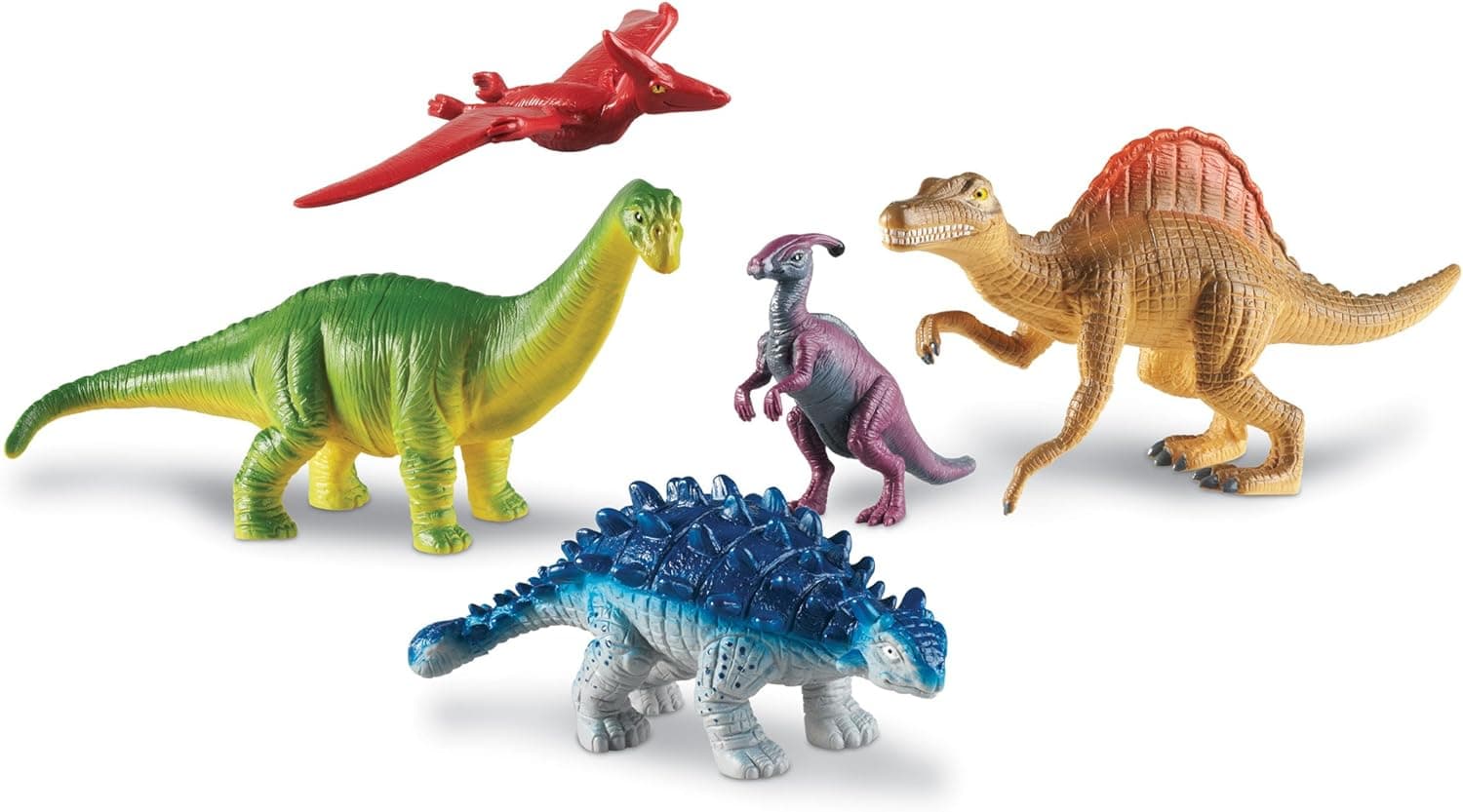 Learning Resources Jumbo Dinosaurs Expanded Set - 5 Pieces, Ages 3+ Dinosaurs for Toddlers, Dinosaurs Action Figure Toys, Kids' Play Dinosaur and Prehistoric Creature Figures