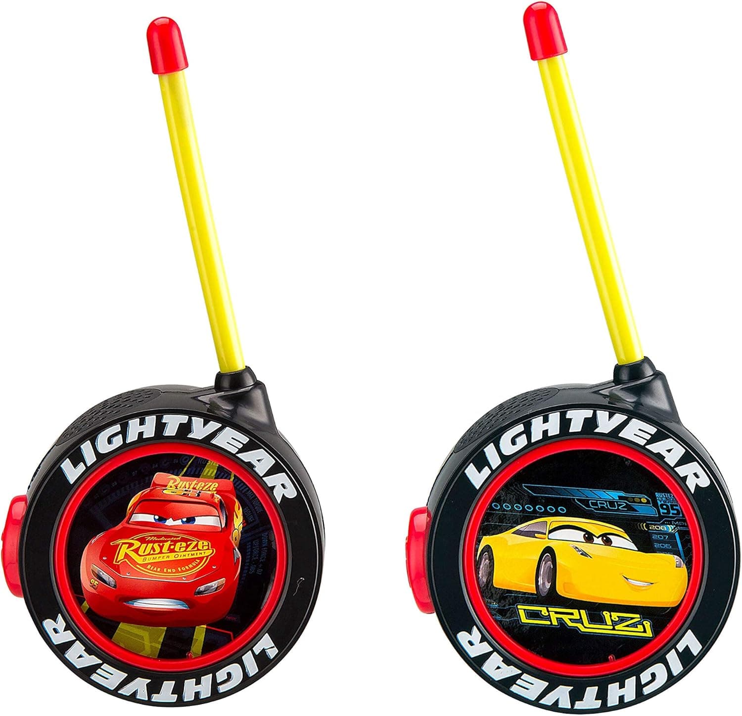 KIDdesigns Cars Walkie Talkies for Kids Static Free Extended Range Kid Friendly Easy to Use 2 Way Walkie Talkies