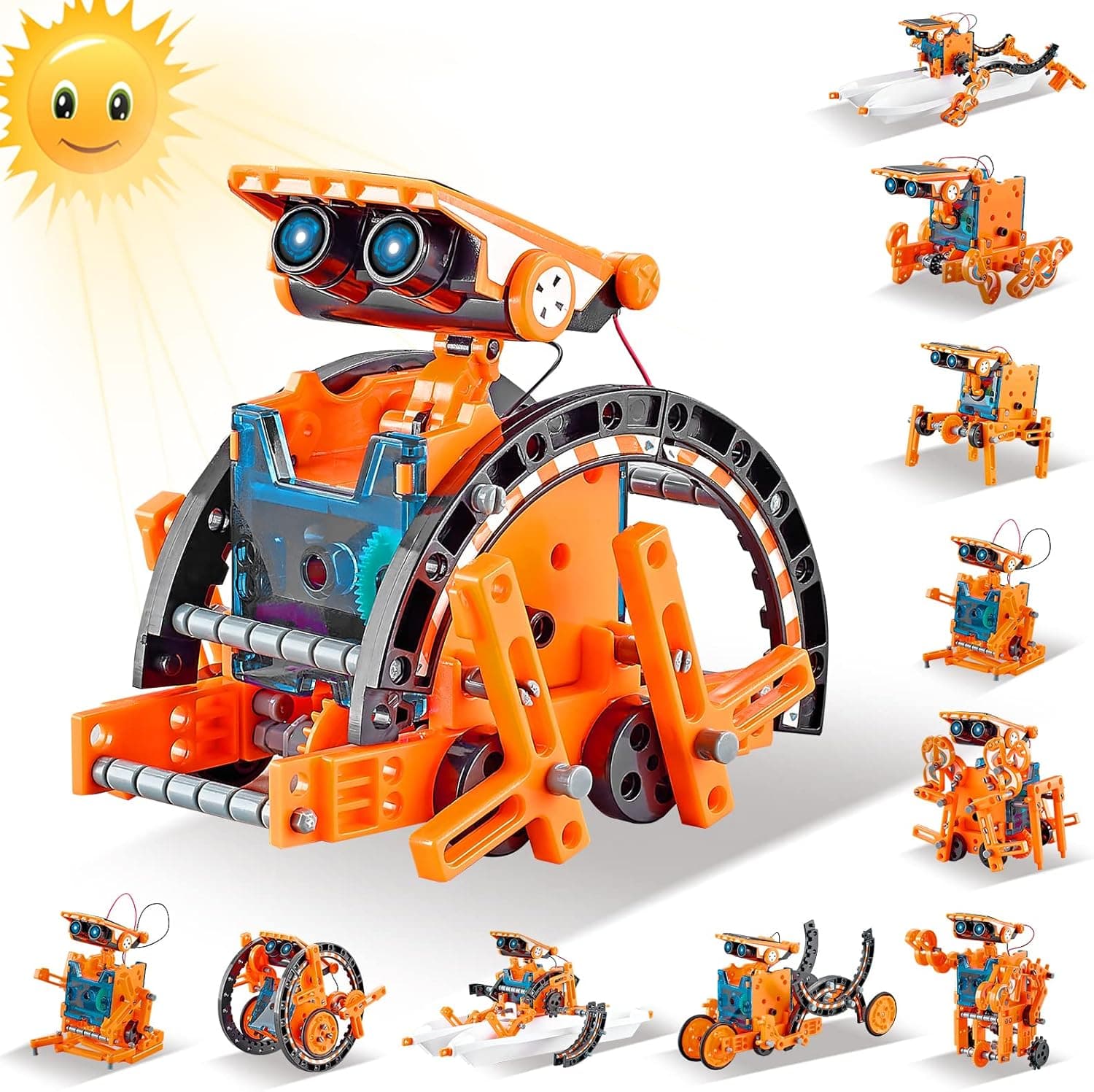 HISTOYE STEM Solar Robot Kit for Kids 6 7 8 9 10 11 12,Robotics for Kids Ages 8-12,12-in-1 Stem Projects for Kids,Gift Toys for 6 7 8 9 10 11 12 Year Old Boys Girls