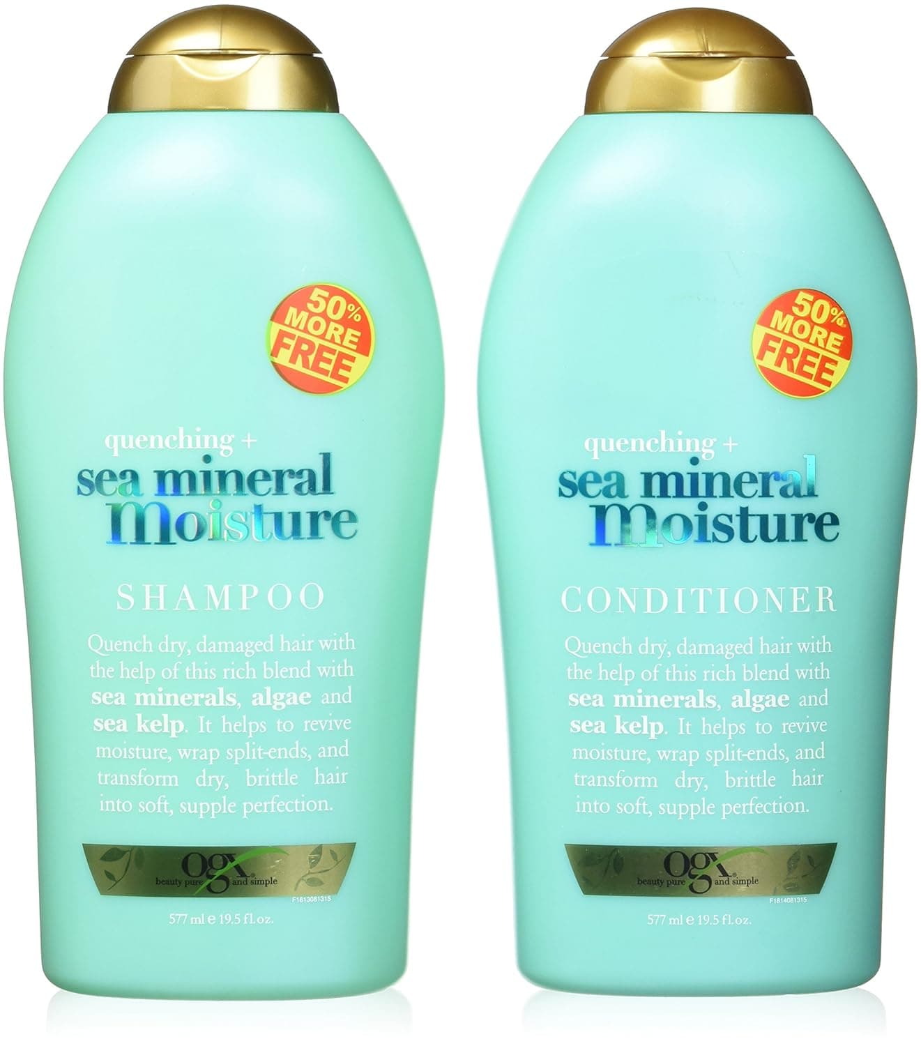 OGX (Quenched) Sea Mineral Moisture Shampoo 19.5oz + Conditioner 19.5oz Duo-Set