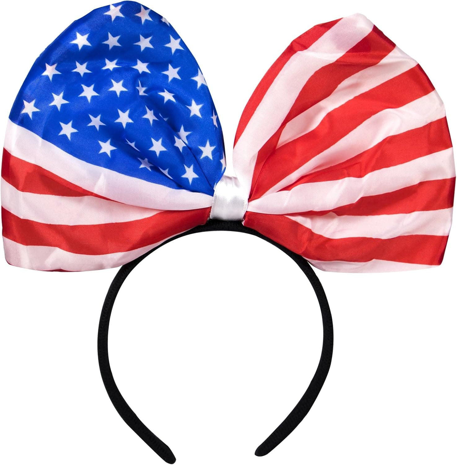 Windy City Novelties - LED USA Flag Headband Bow | 4th of July Party Supplies, Memorial Day Weekend Party Favors, Patriotic Party Decorations and Accessories, for Kids and Children