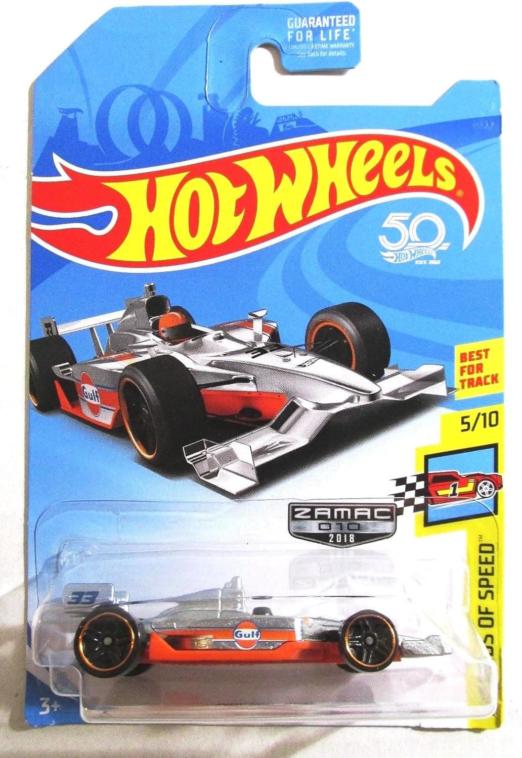 Hot Wheels 2018 50th Anniversary Legends of Speed Indy 500 Oval, Exclusive ZAMAC