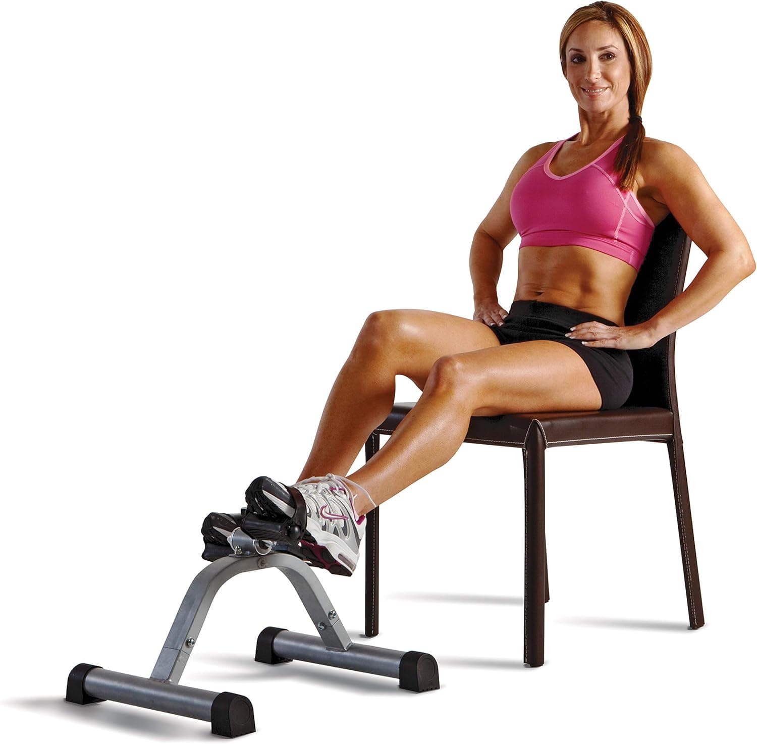 Marcy Portable Mini Pedal Exercise Cycle Compact Bike with Adjustable Manual Resistance, 8 Pounds NS-912