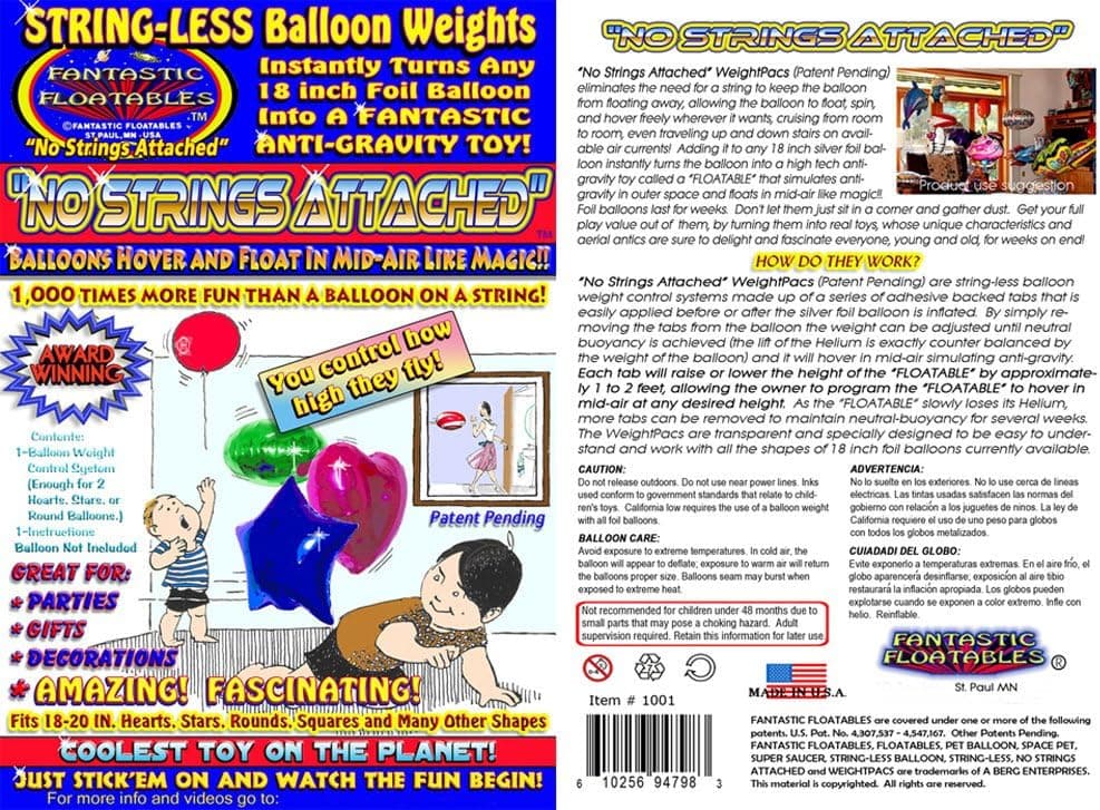 No Strings Attached Exclusive Zero-Gravity Height Control Weights for Two 17-20 inch Flying Floating Hovering String-Less Pet Balloon Anti-Gravity Toys That Levitate in MID-AIR