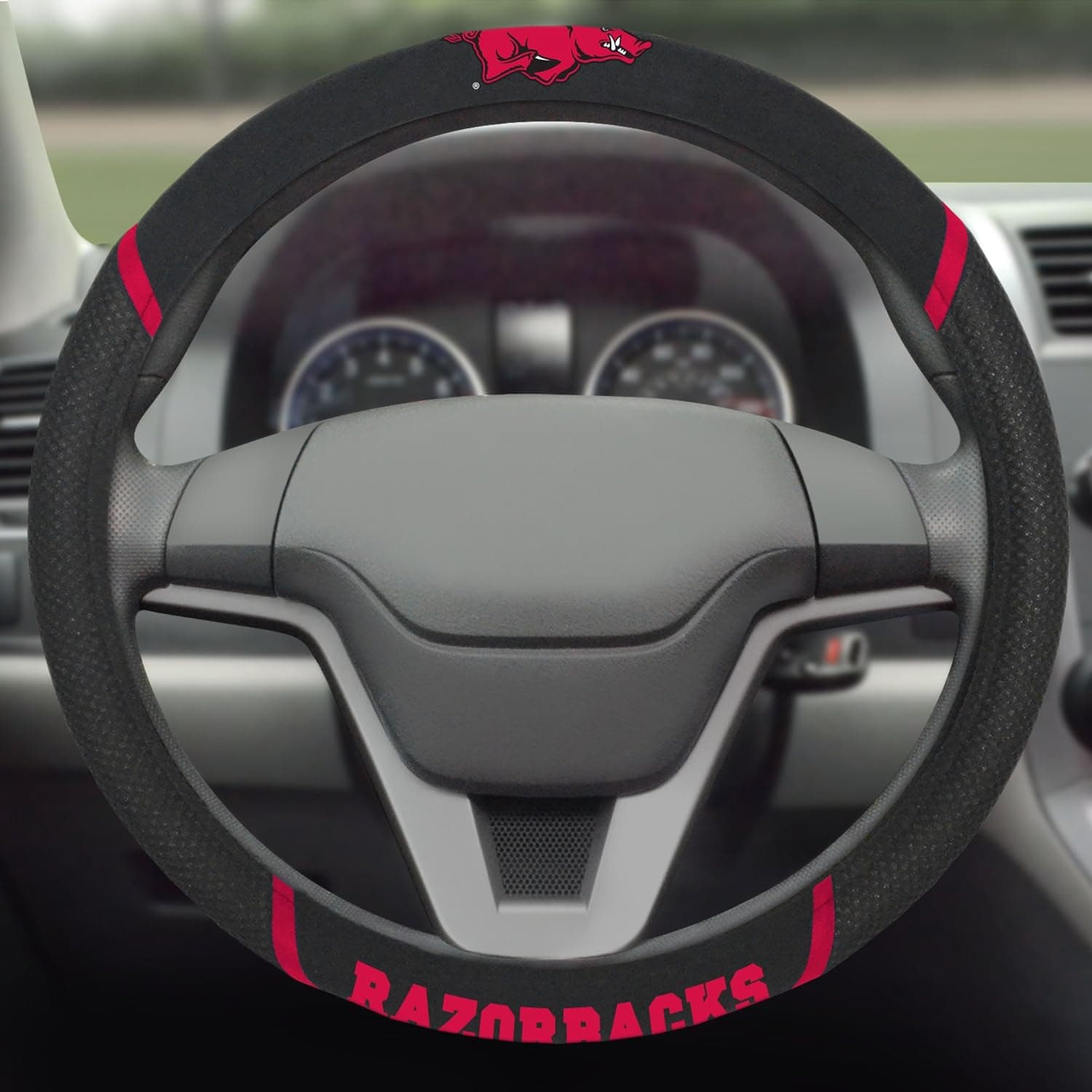 Fan Mats 14807 University of Arkansas Razorbacks 15" Steering Wheel Cover