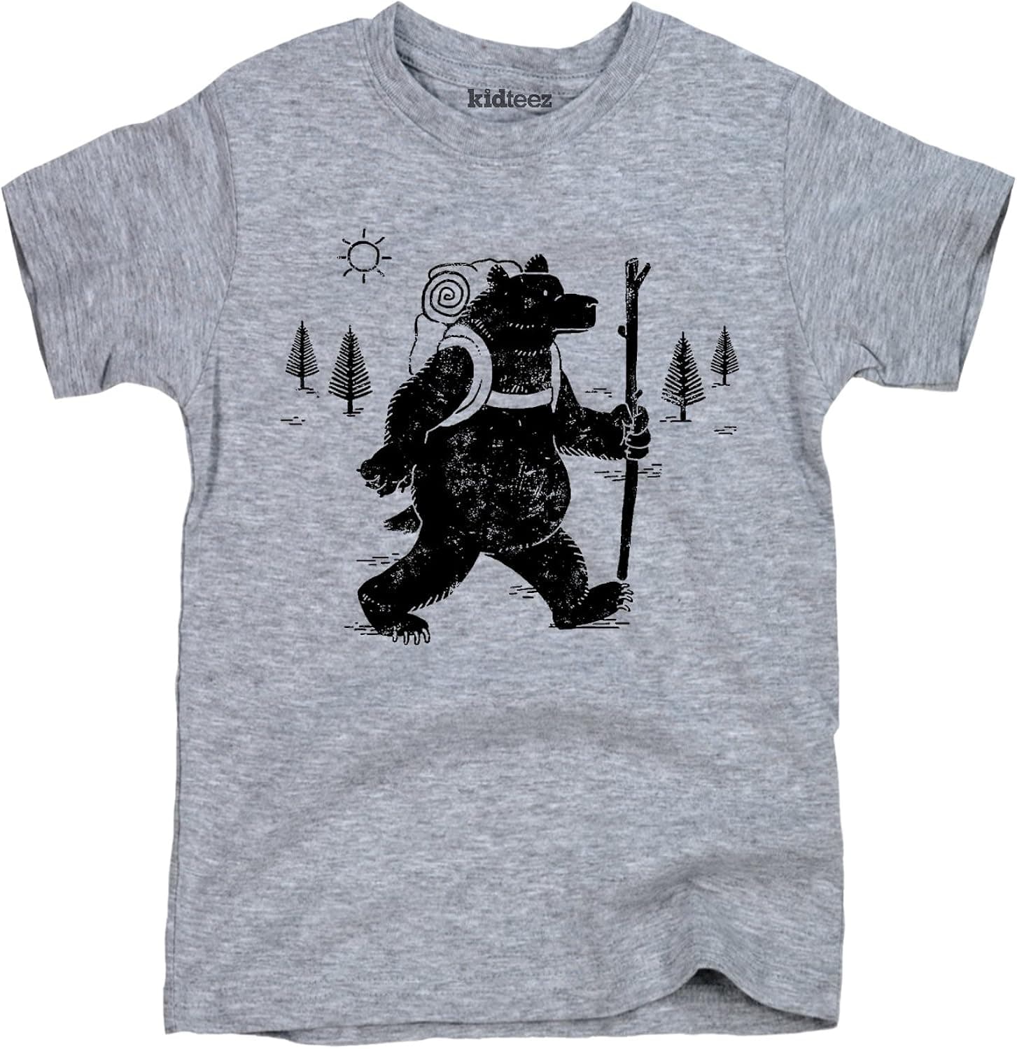 Instant Message - Hiking Bear - Youth Short Sleeve Graphic T-Shirt