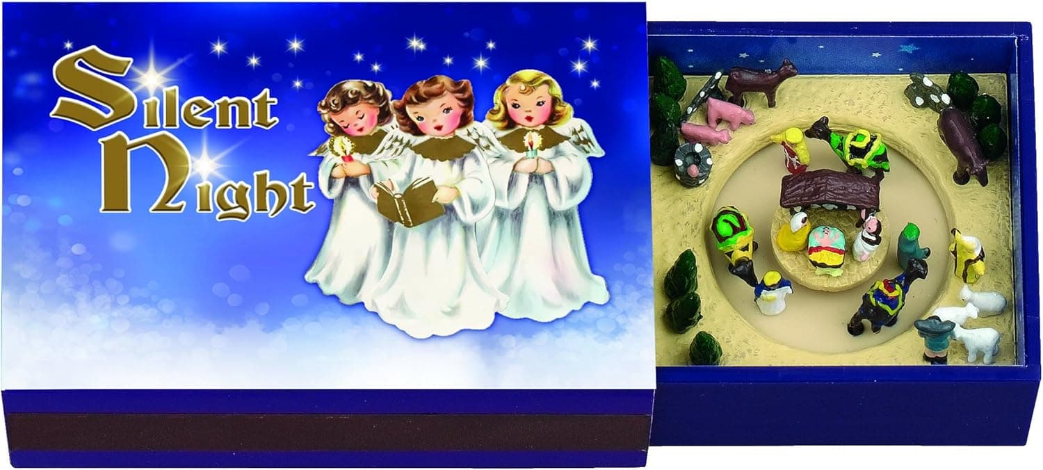 Mr. Christmas 3" Silent Night Matchbox Melodies, Blue