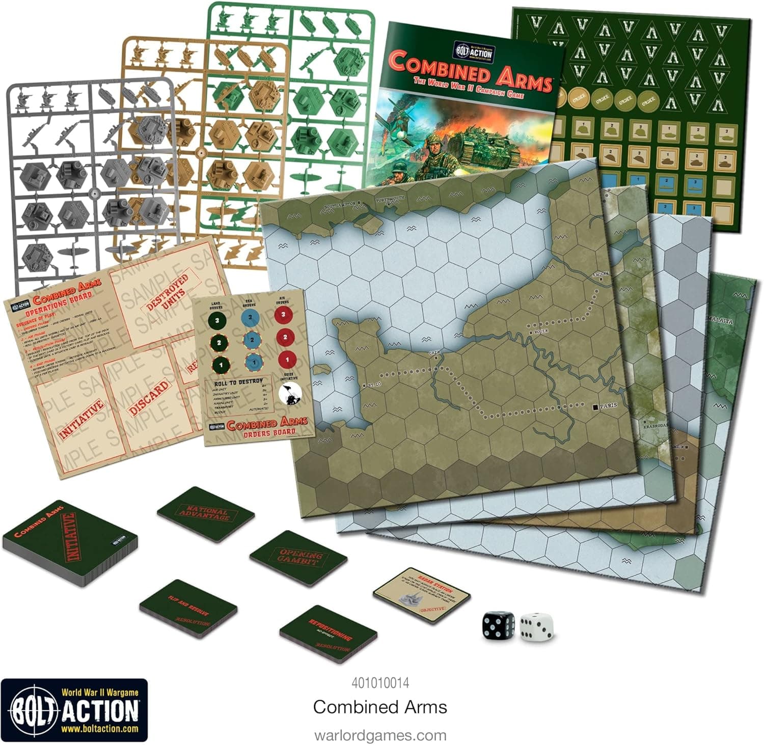 Bolt Action Combined Arms The World War II Campaign Board Game Military Table Top Wargaming Plastic Model Kit 401010014