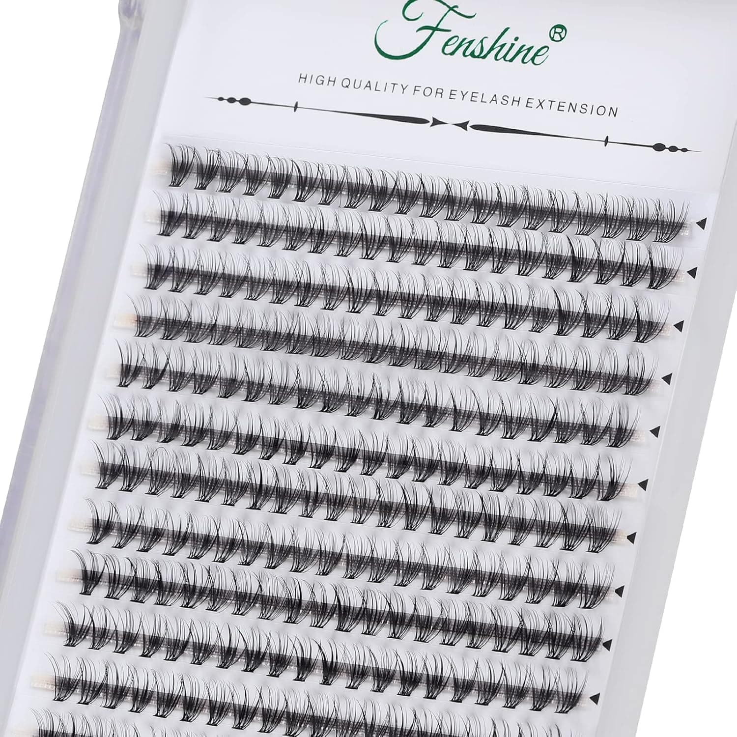 Fenshine Cluster LashesIndividual Lashes Wide Stem 0.07D 20D Curl 10mm Length DIY Eyelash Extension Individual Soft False Lashes for Personal Use at Home
