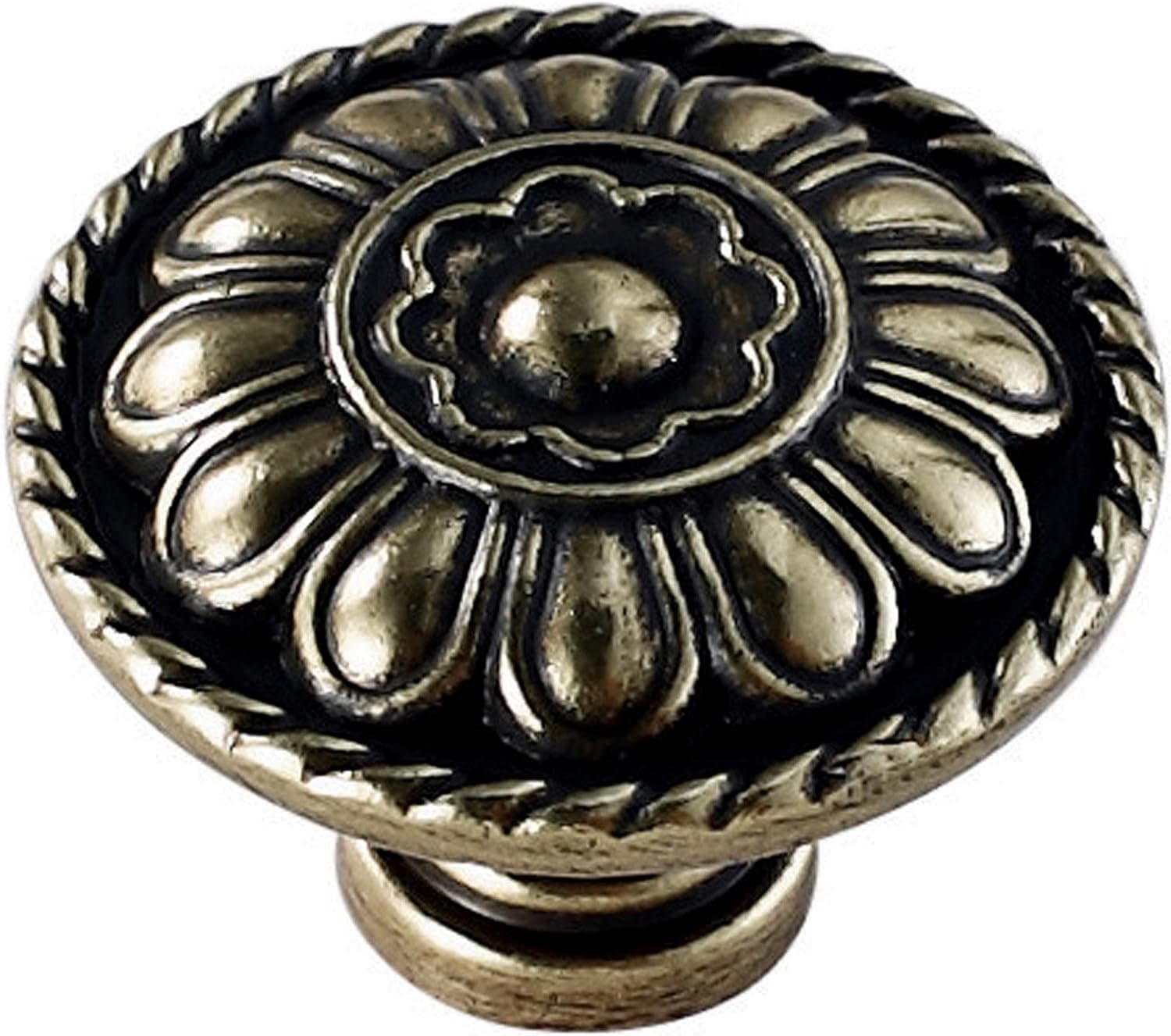 VIGO VG18015D Metal Gerbera Cabinet Knob, Antique English Finish