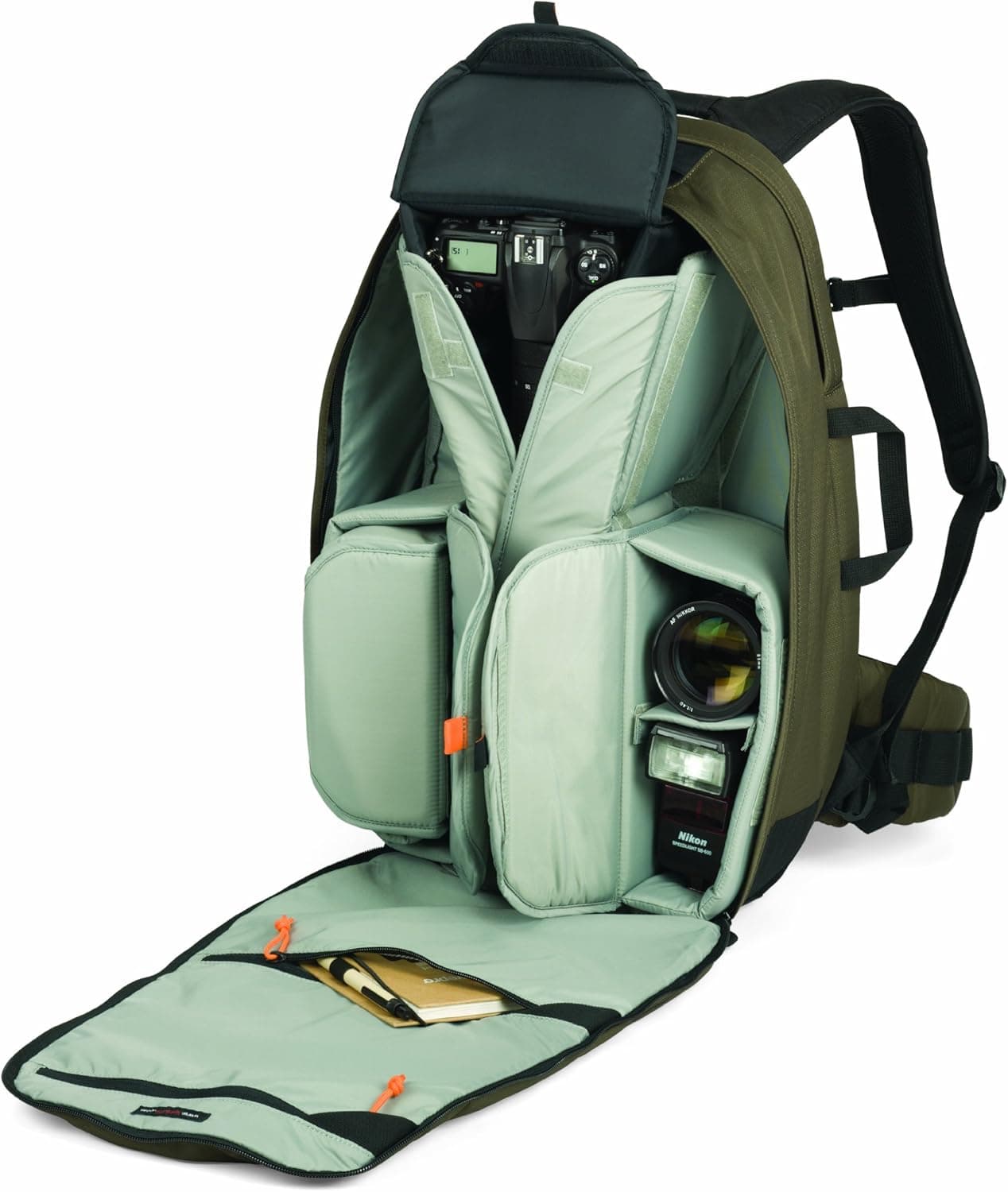 Lowepro LP36358 Scope Photo Travel 350 AW Travel and Field Photo/Optics Backpack - Dark Olive