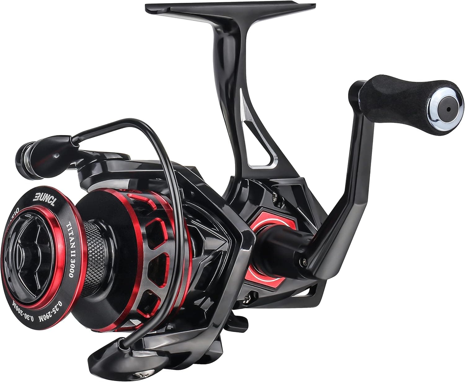 RUNCL Titan II Spinning Reel, Full Metal Body, Max Drag 44LB, 9+1 Shielded BB Ultra Smooth Powerful Saltwater Freshwater Fishing Reels, 2000, 3000, 4000, 5000, 6000 Series