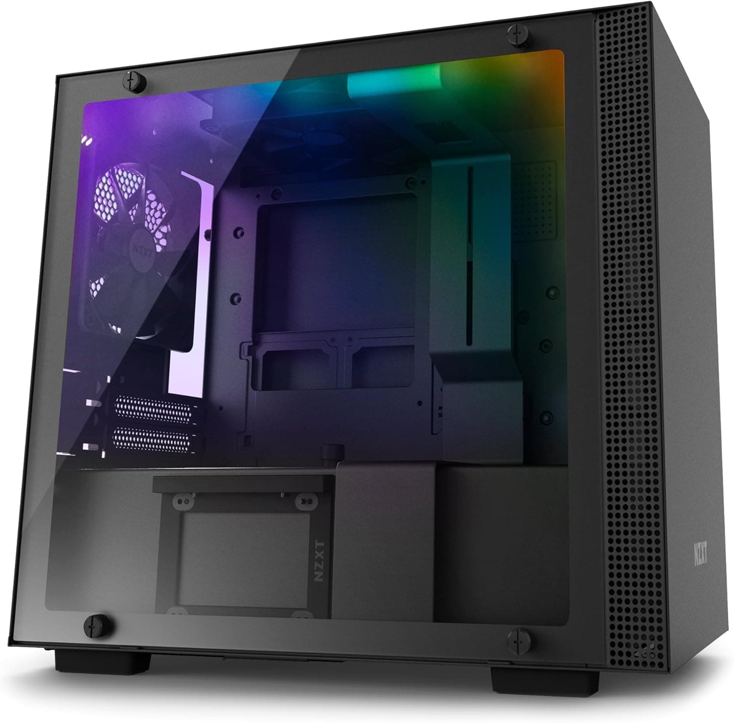 NZXT H200i - Mini-ITX PC Gaming Case - RGB Lighting and Fan Control - CAM-Powered Smart Device - Enhanced Cable Management System – Water-Cooling Ready - Black - 2018 Model