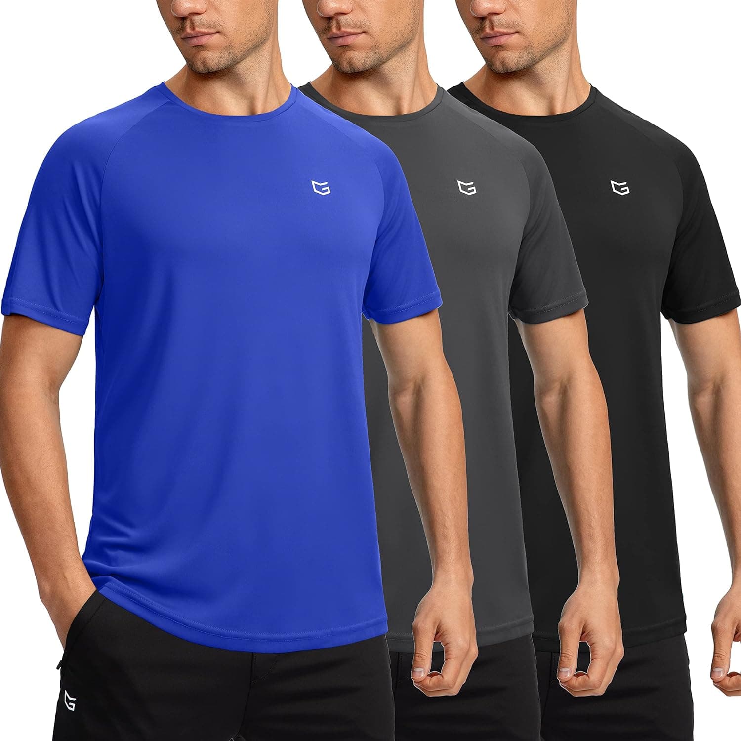 Men's Dry Fit Short Sleeve T-Shirt Crewneck Lightweight Tee Shirts for Men Workout Athletic Casual