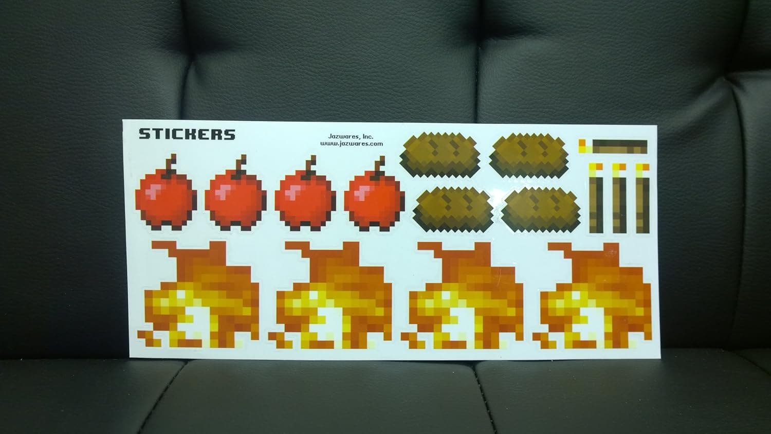 Minecraft Food & Fire Sticker Pack