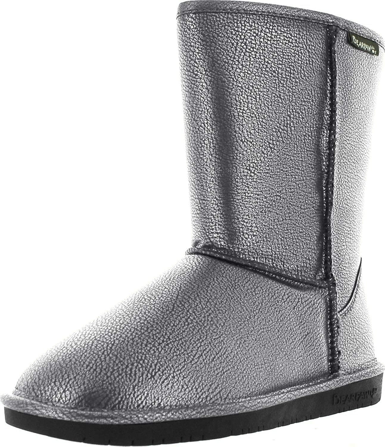 BEARPAW Boots Womens Emma Pull on Suede Wool 12 Black Silver 608W