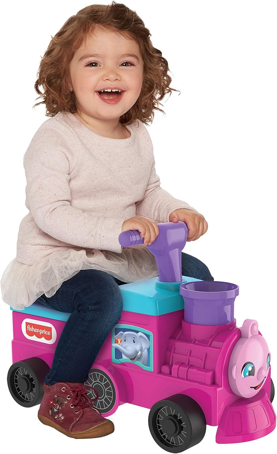 Fisher-Price Ride On for Baby Girl Tootin' Train Ride-On