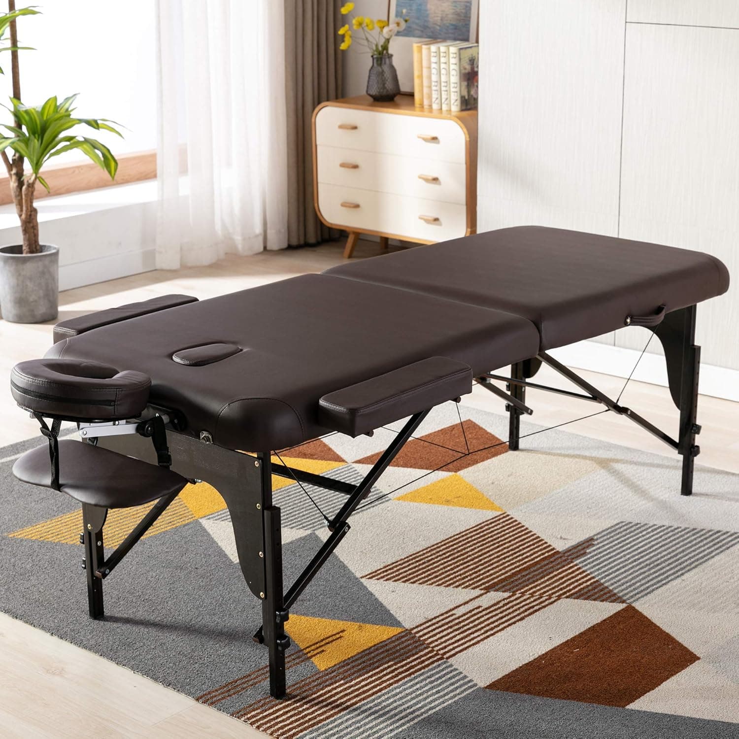 Adjustable Barber Spa Salon Massage Bed Facial Beauty Tattoo Chair White (75")
