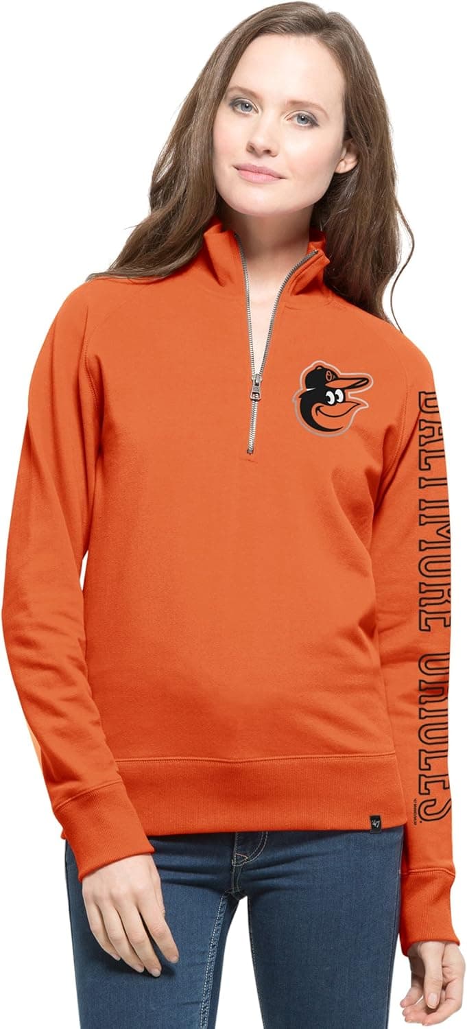 '47 MLB Women's Shimmer Cross-Check 1/4-Zip Pullover Jacket