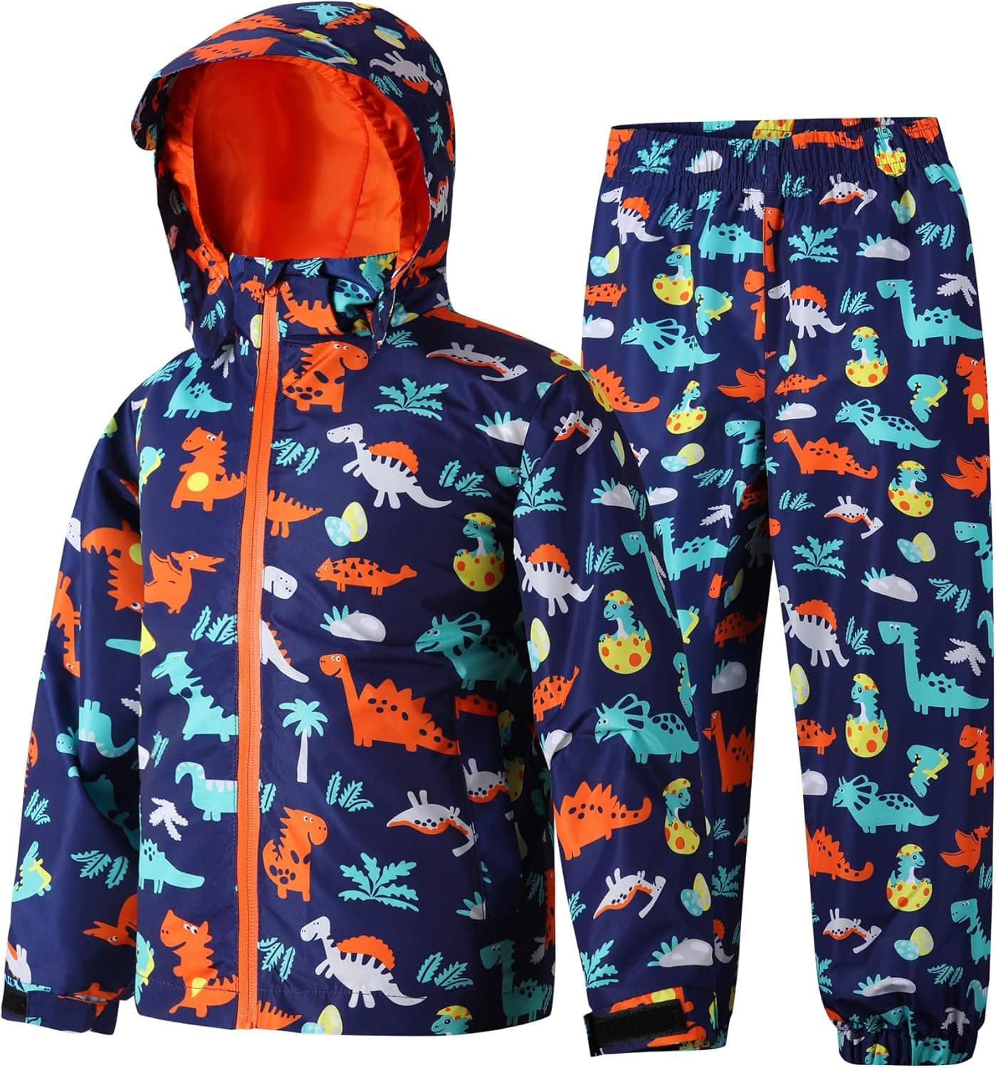 SWISSWELL Kids Rain Gear Lightweight Rain Jackets&Pants Waterproof Rain Suit for Boys Girls Breathable Raincoat with Hood