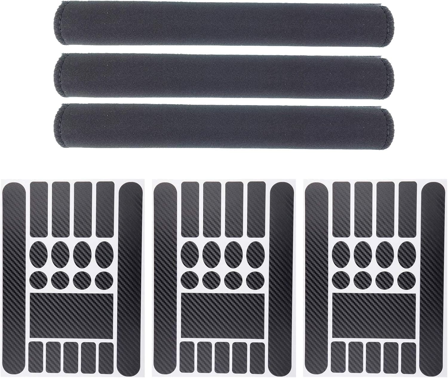 Zelerdo 2/3/4 Pack Bike Frame Chain Protective Guard Pad and 2/3/4 Pieces Bicycle Chainstay Protector Decal