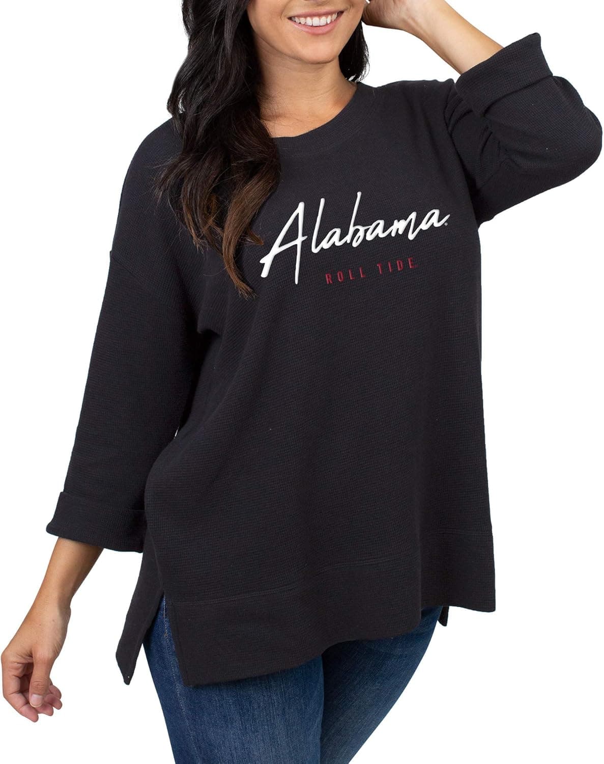 UG Apparel Women's Waffle Boat Neck Top
