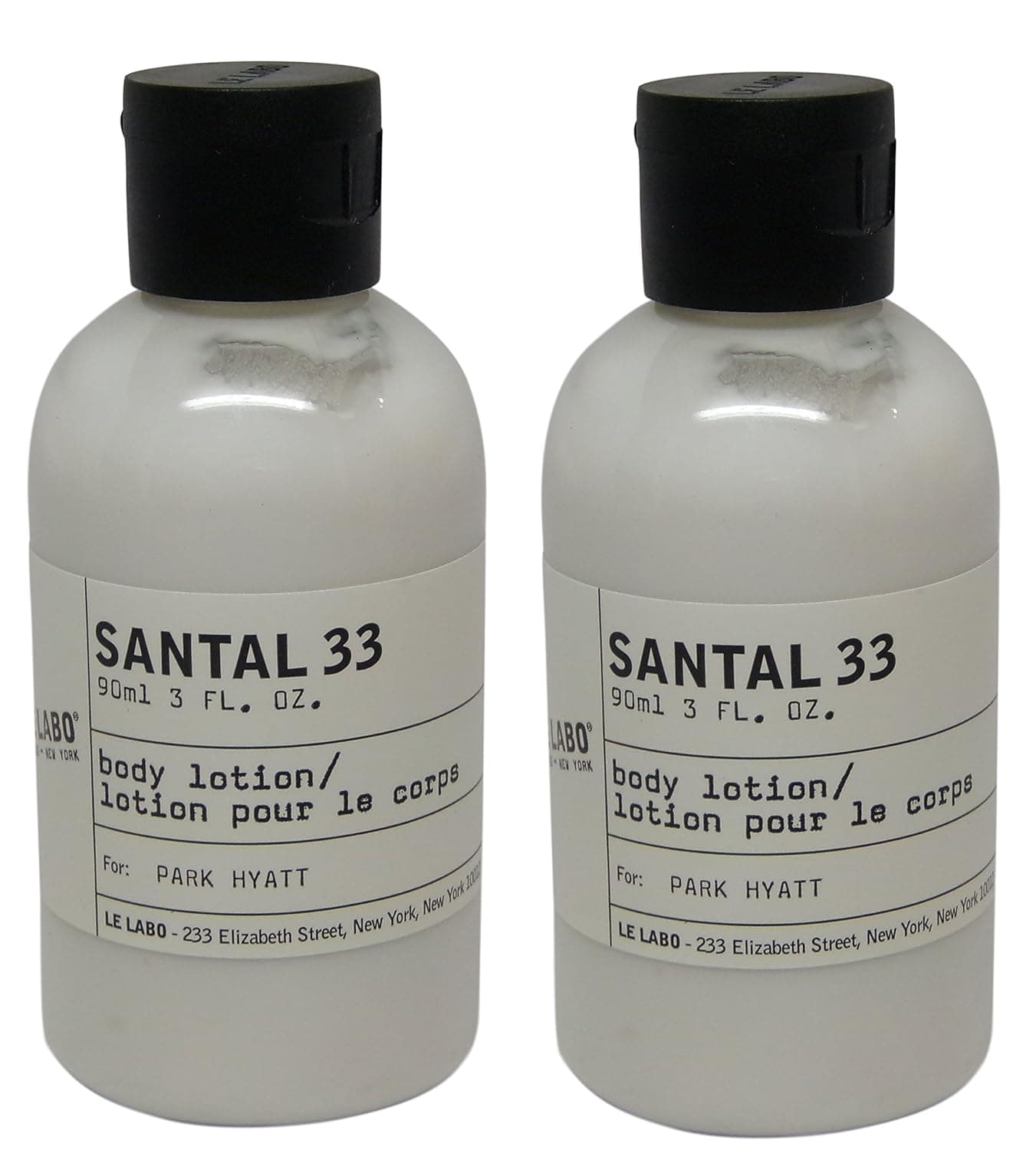 Le Labo Santal 33 Body Lotion set of 2 bottles. 6oz Total
