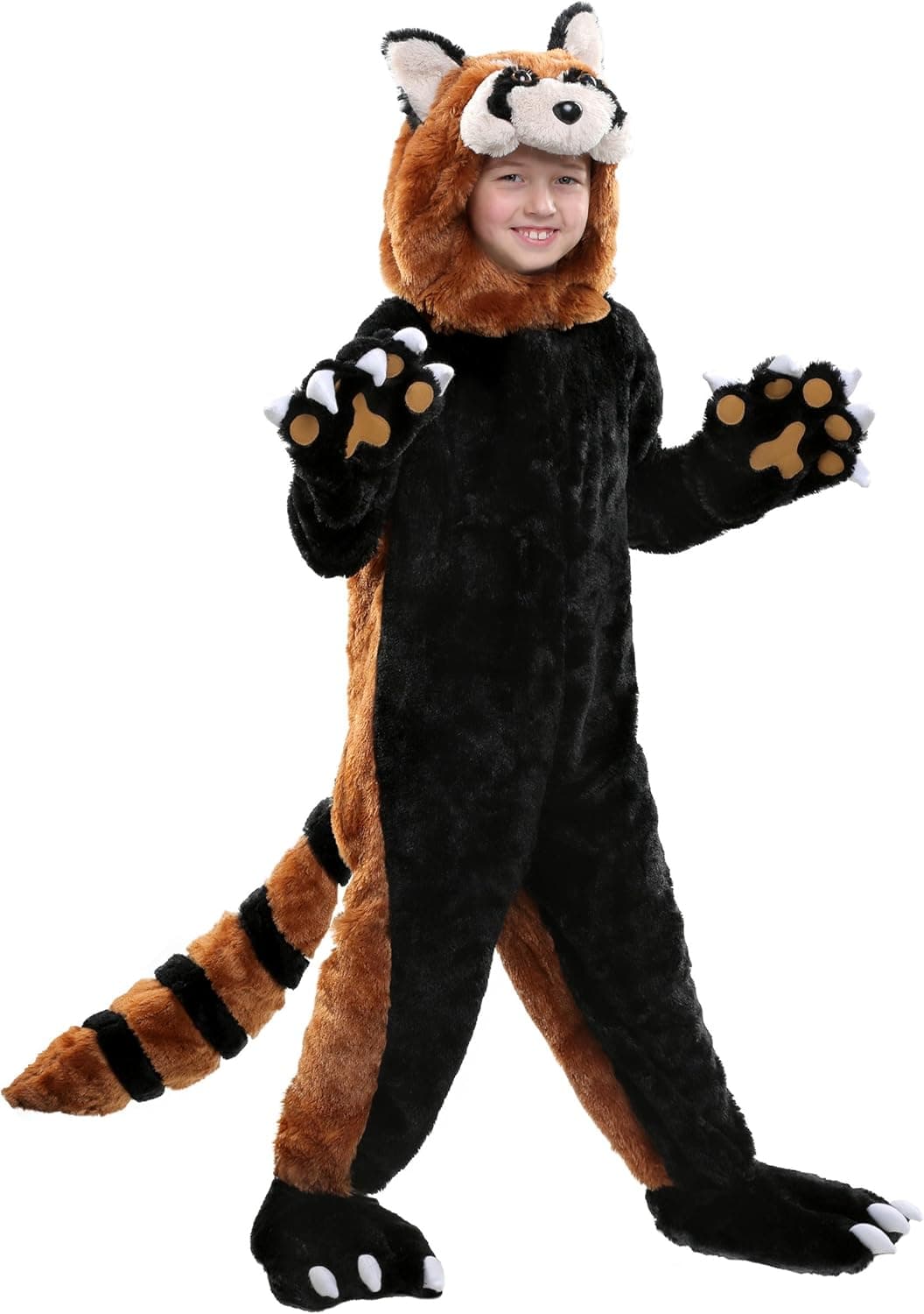 Adorable Red Panda Costume for Kids, Panda Jumpsuit, Red Panda Onesie for Animal Themed Dress-Up & Halloween