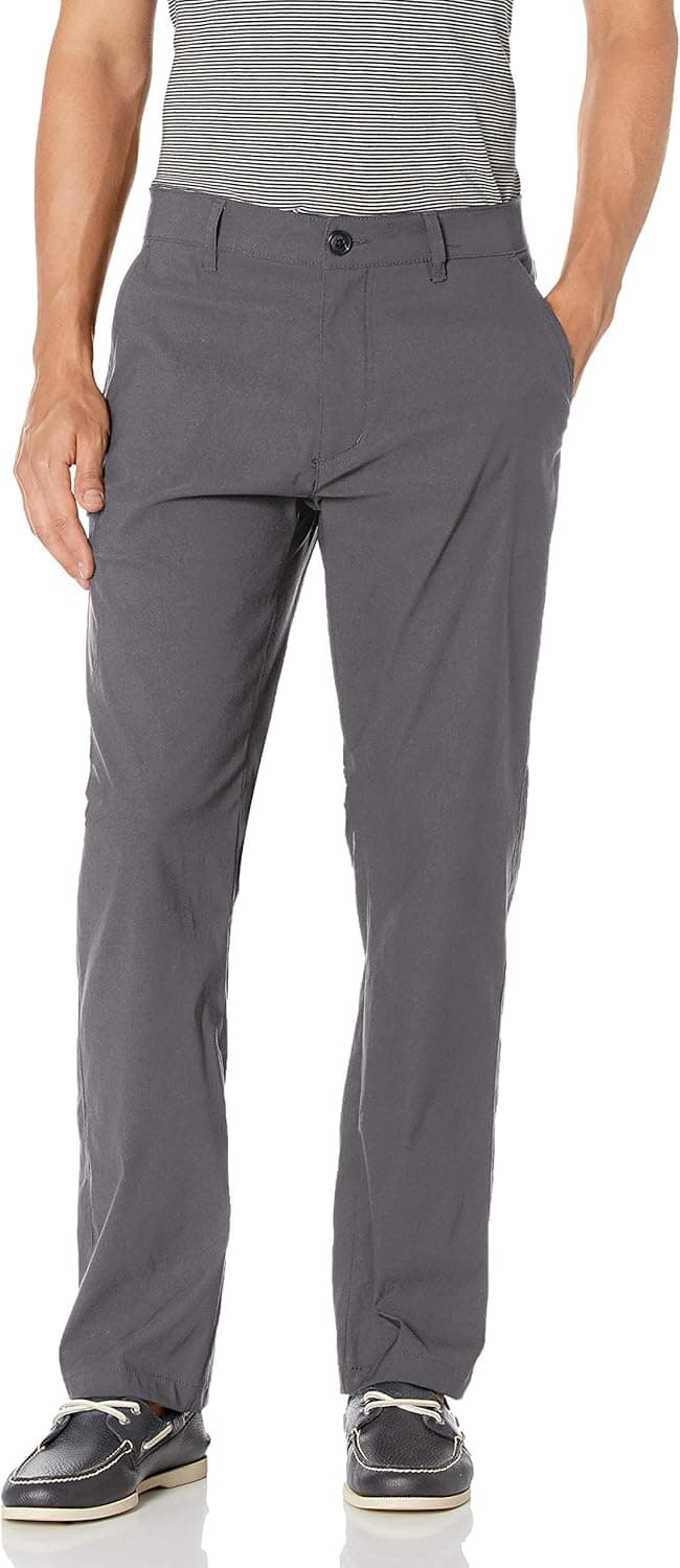 UB Tech by Union Bay Men's Classic Fit Comfort Waist Chino Pants (34 x 30, Charcoal)
