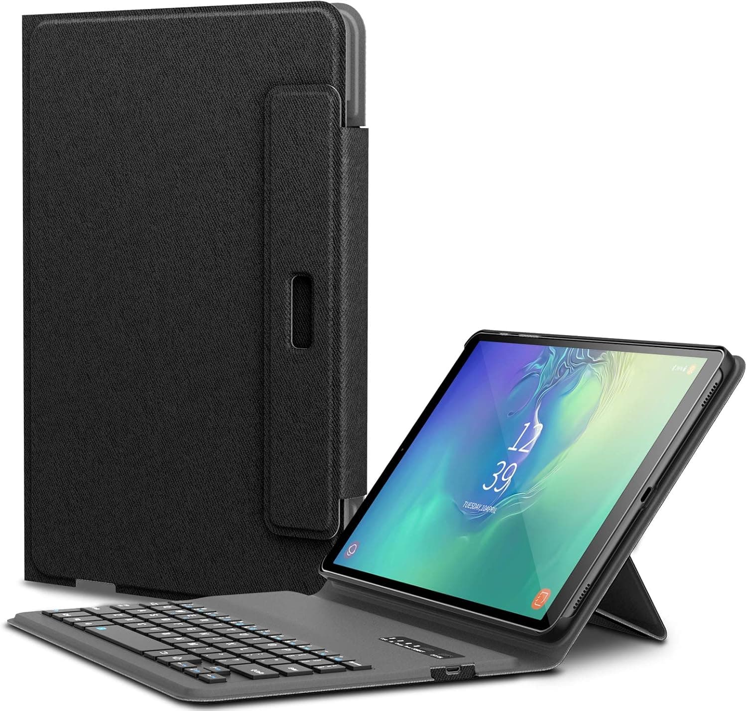 INFILAND Galaxy Tab A 10.1 2019 Keyboard Case Compatible with Samsung Galaxy Tab A 10.1 Inch Model SM-T510/SM-T515 2019 Release Tablet(3 Viewing Angle), Black