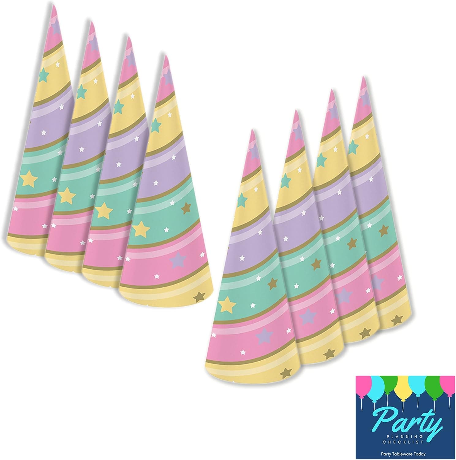 Party Tableware Today Unicorn Party Hats - Set of 16