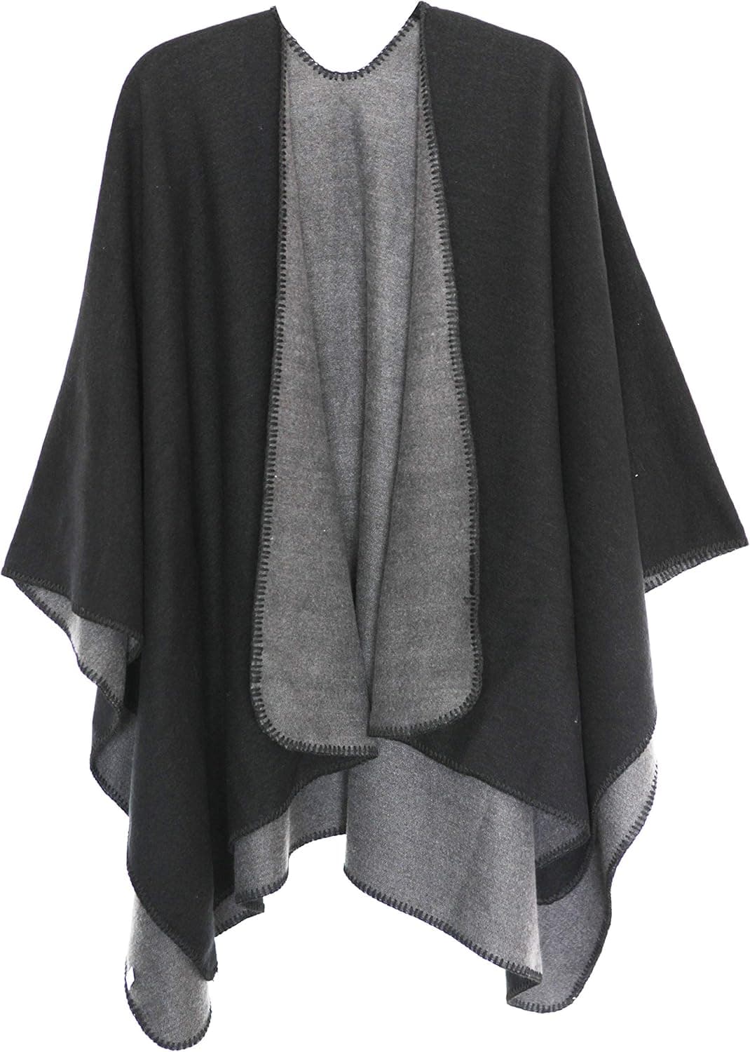 MissShorthair Women's Printed Shawl Wrap Fashionable Open Front Poncho Cape, Gift for Women