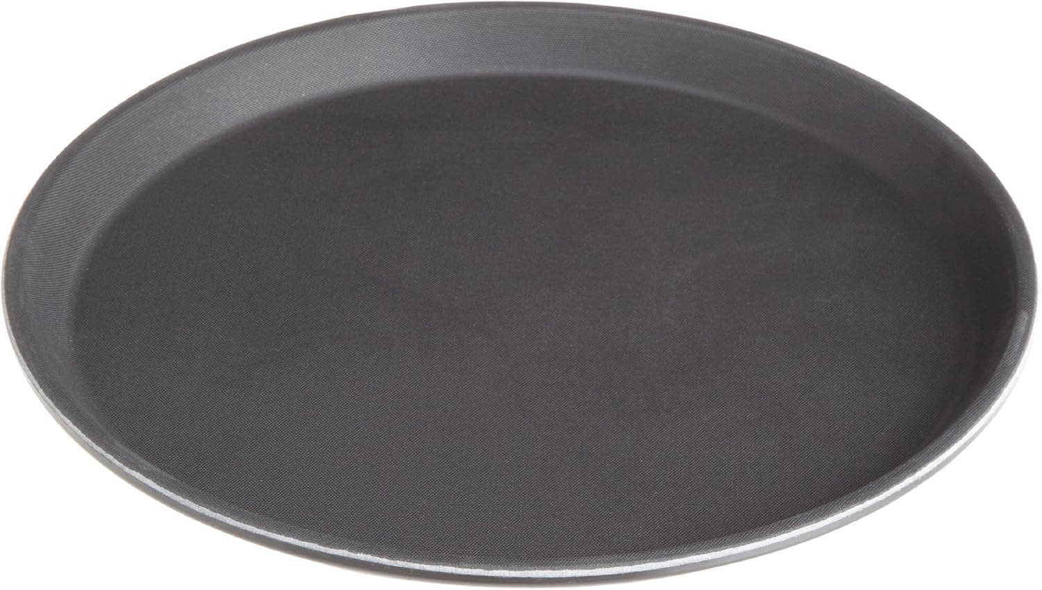 Rubber Coated Plastic Bar Tray Round 14" Black