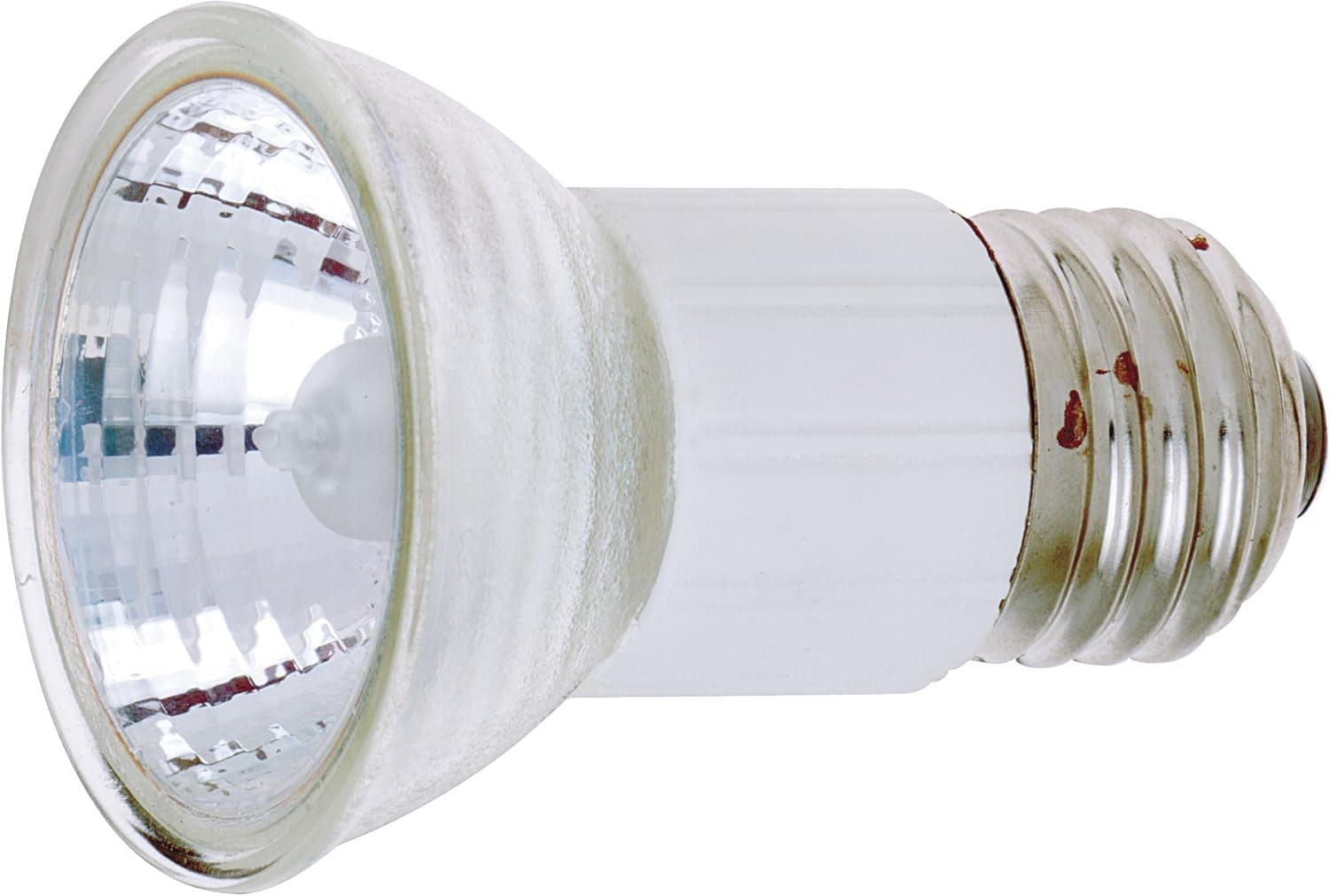 Satco S3139 50 Watt MR16 Long Neck Halogen Medium Base 120 Volt Clear FL 36 Beam Pattern No Harmful Ultraviolet Rays Light Bulb, With Lens