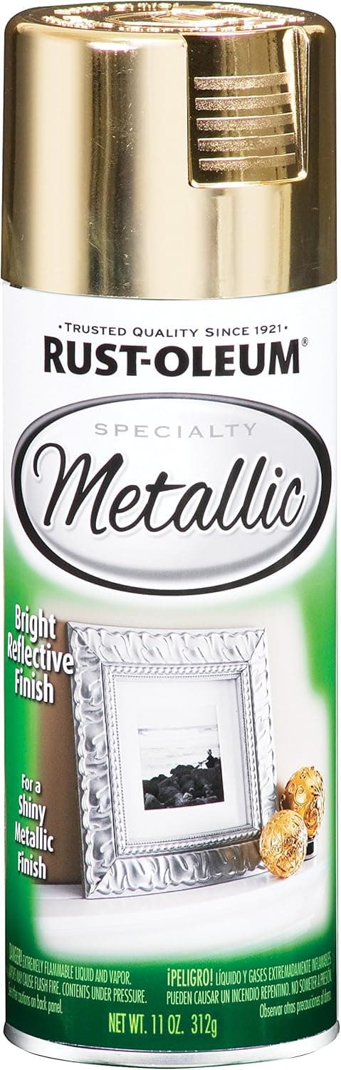 Rust-Oleum 1910830 Specialty Metallic Leafing Spray Paint, 11 Ounce (Pack of 1), Gold