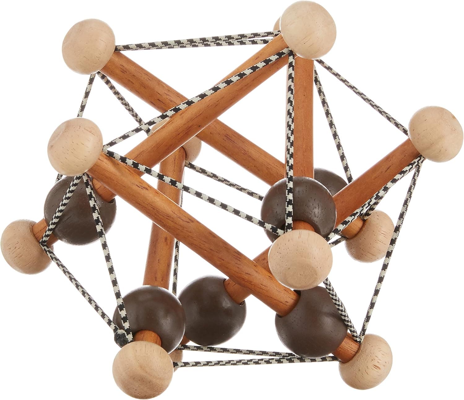 Manhattan Toy Artful Skwish Wooden Baby Rattle and Motor Skill Activity Toy for Infants and Toddlers
