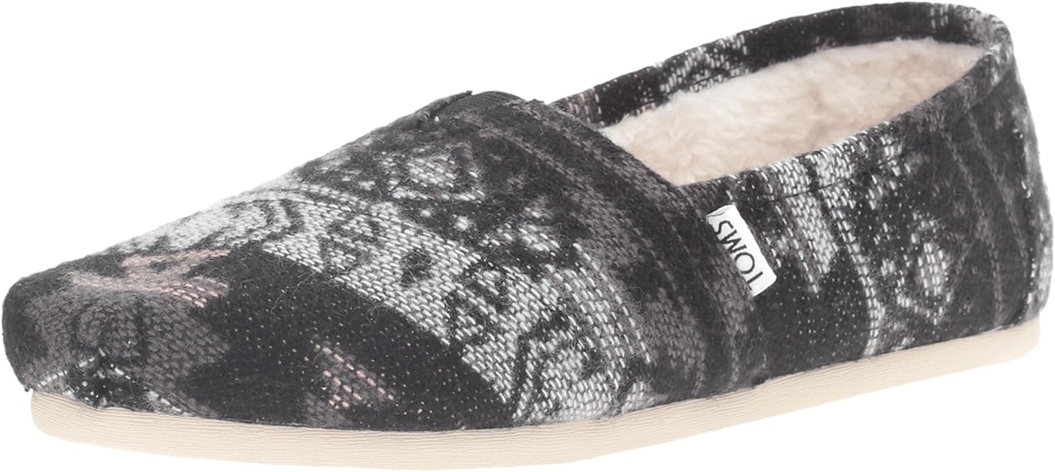 TOMS Wool Shearling Alpargata Flat - Grey