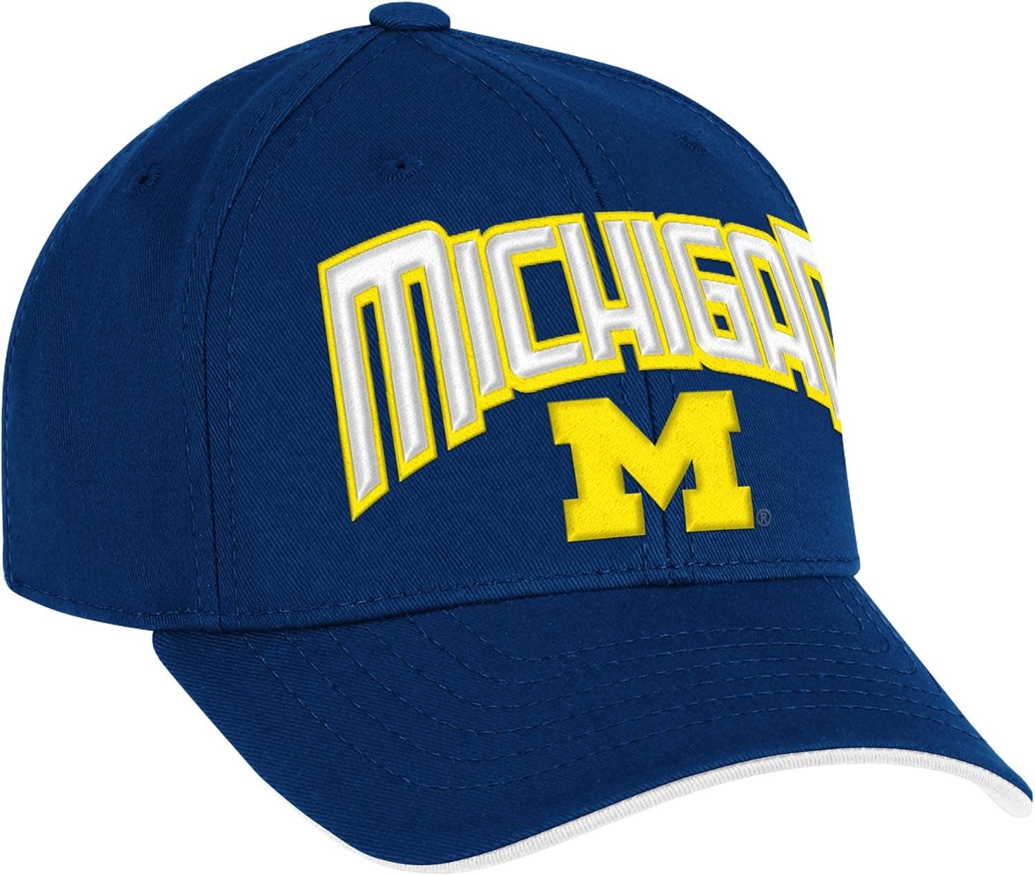 NCAA Michigan Wolverines Structured Adjustable Hat, One Size Fits All, Blue